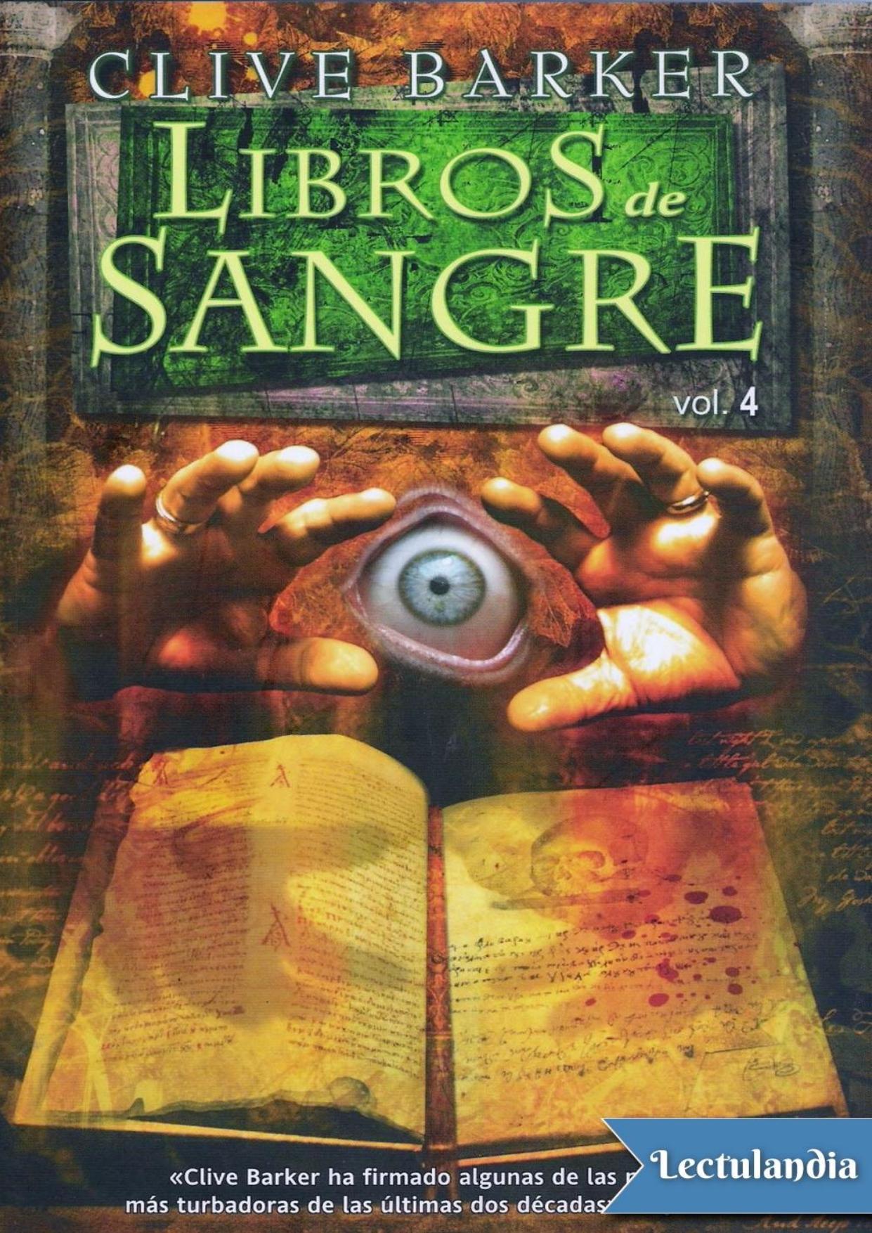 Libros de Sangre Vol. 4 de Clive Barker, portada del libro