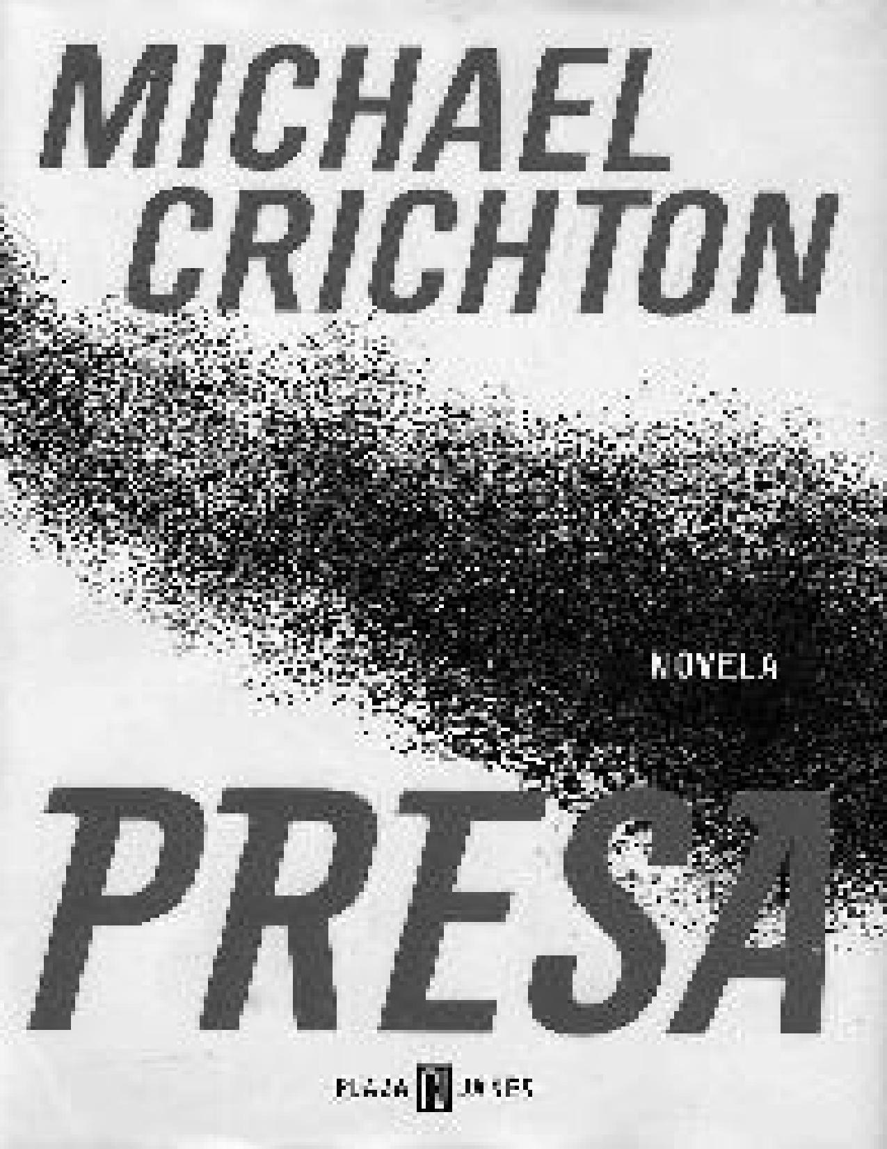 Presa de Michael Crichton, portada del libro