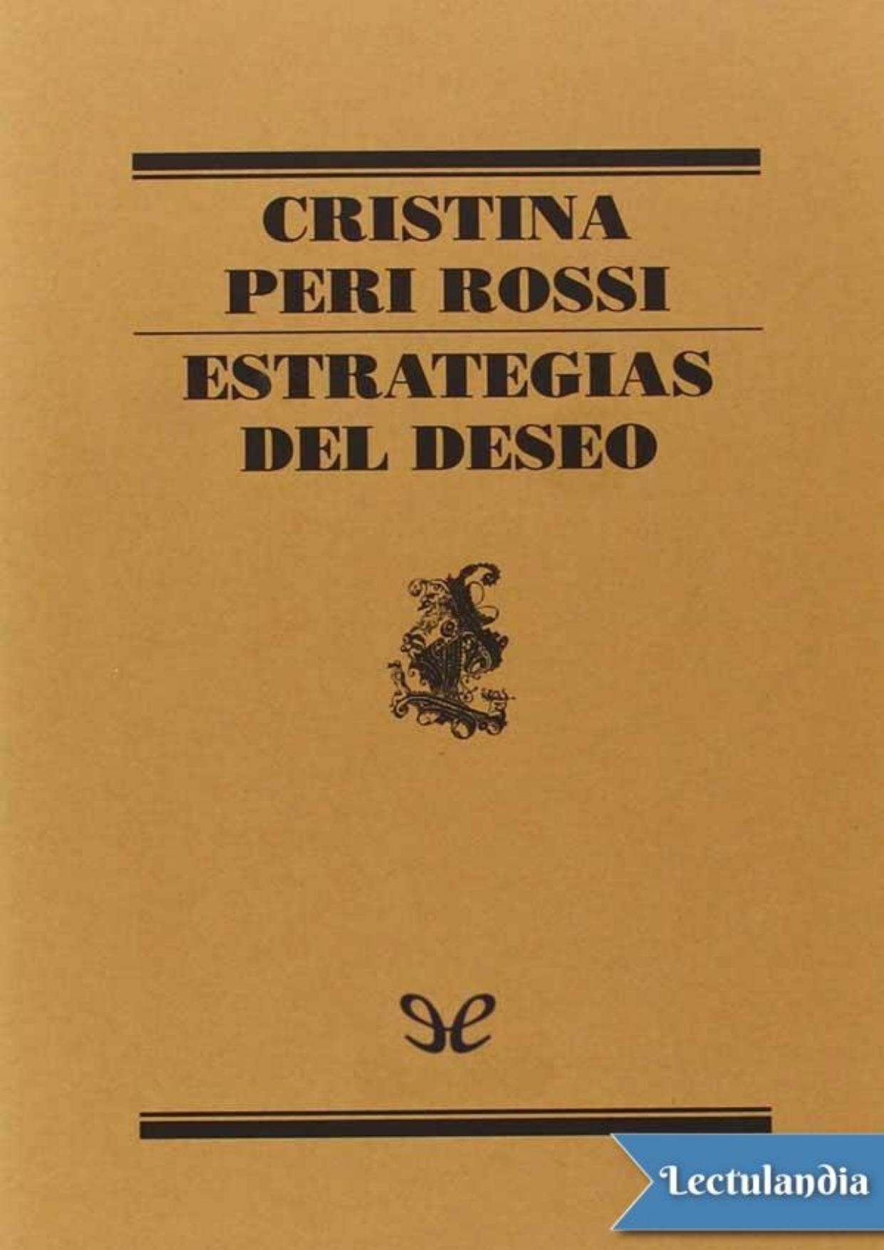 Estrategias del deseo de Cristina Peri Rossi, portada del libro