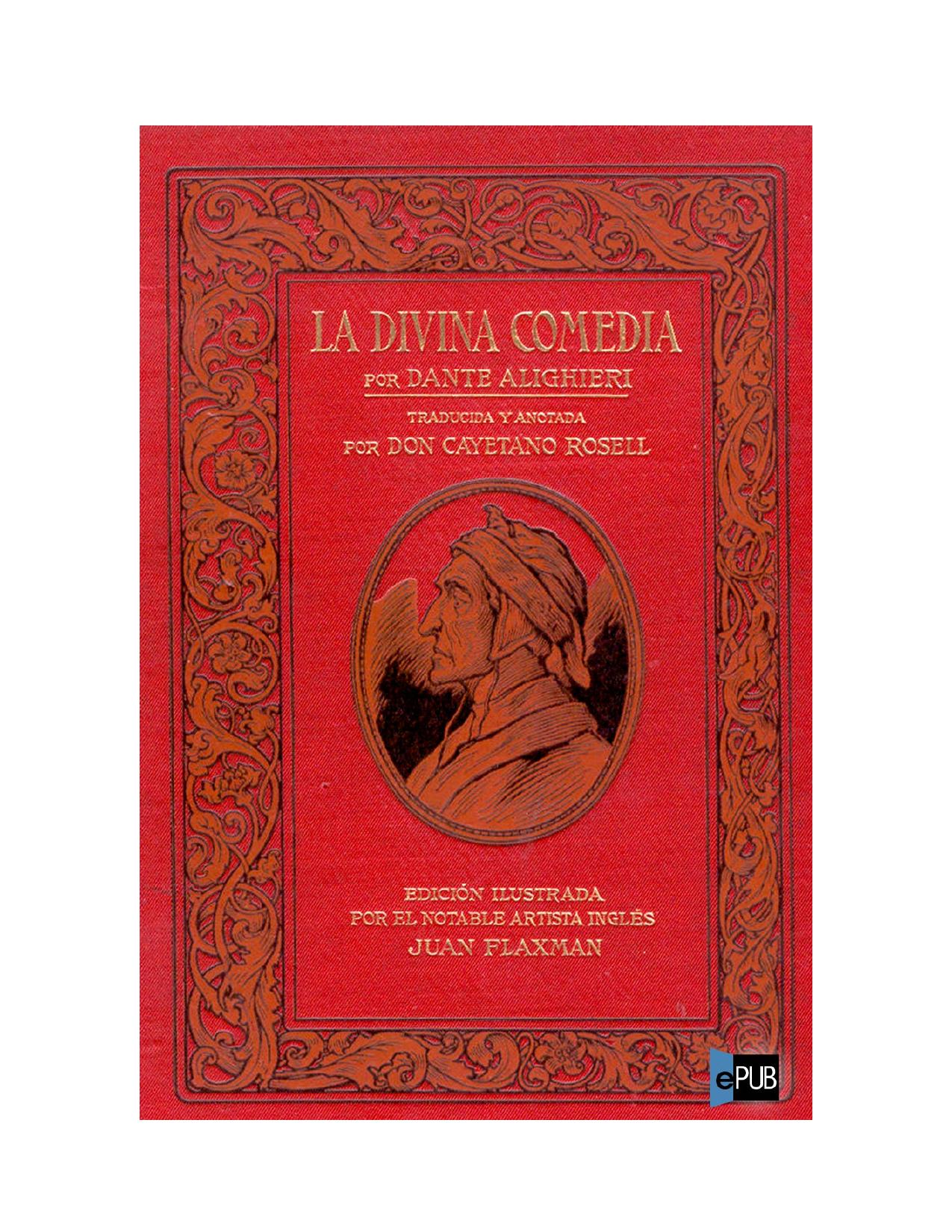 La divina comedia de Dante Alighieri, portada del libro