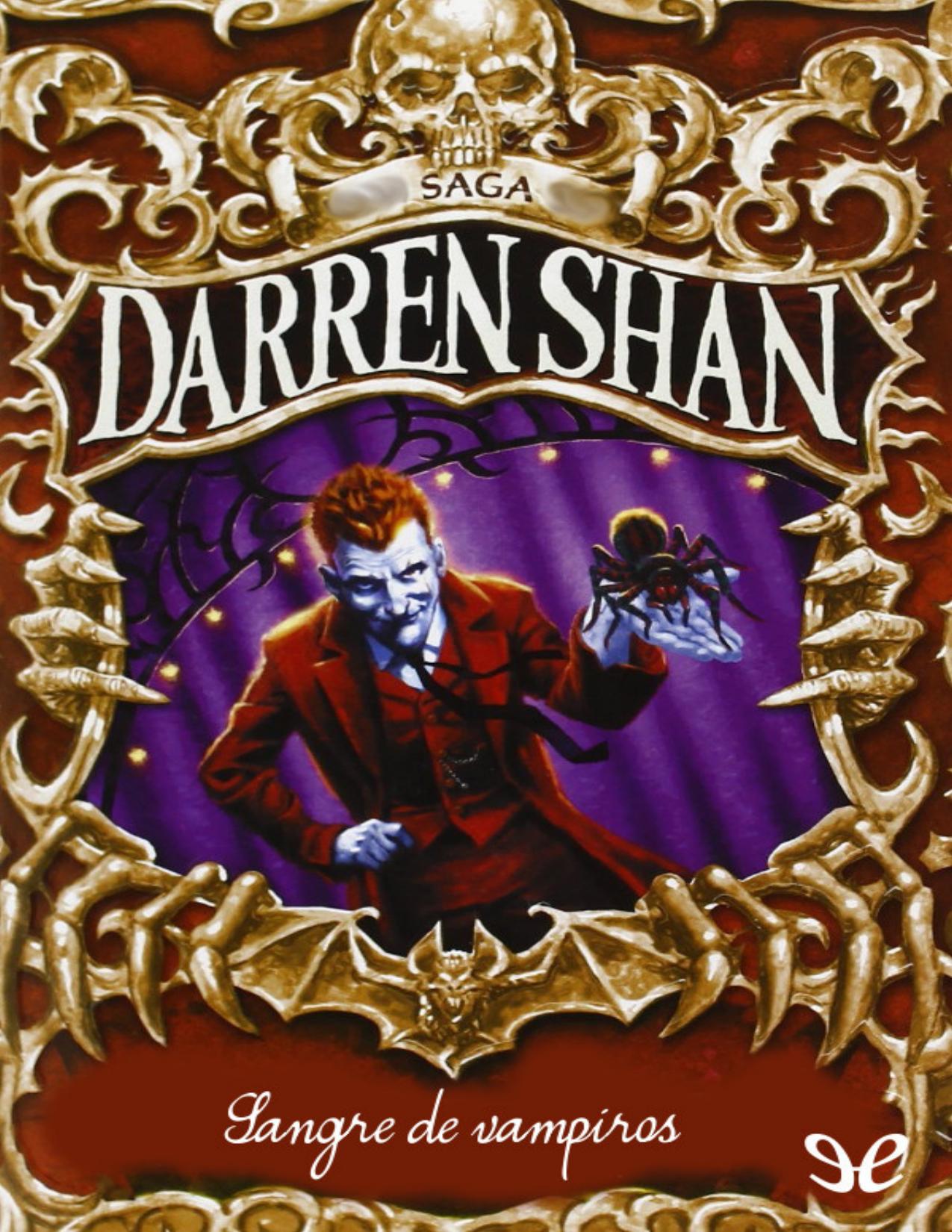 Sangre de vampiros de Darren Shan, portada del libro