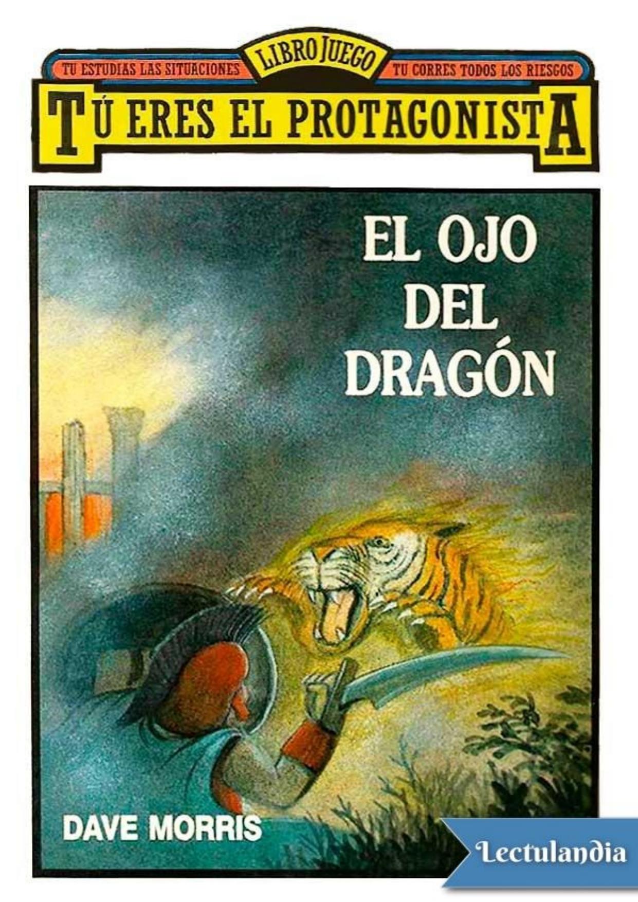 El ojo del dragón de Dave Morris, portada del libro