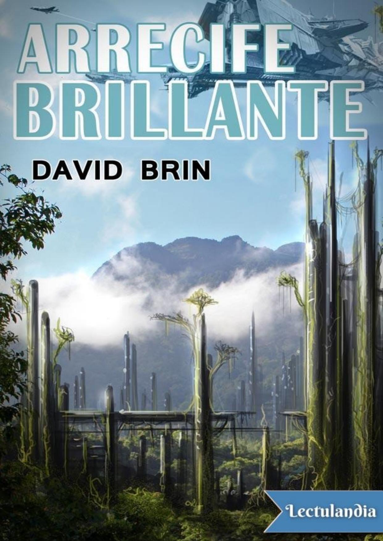 Arrecife brillante de David Brin, portada del libro