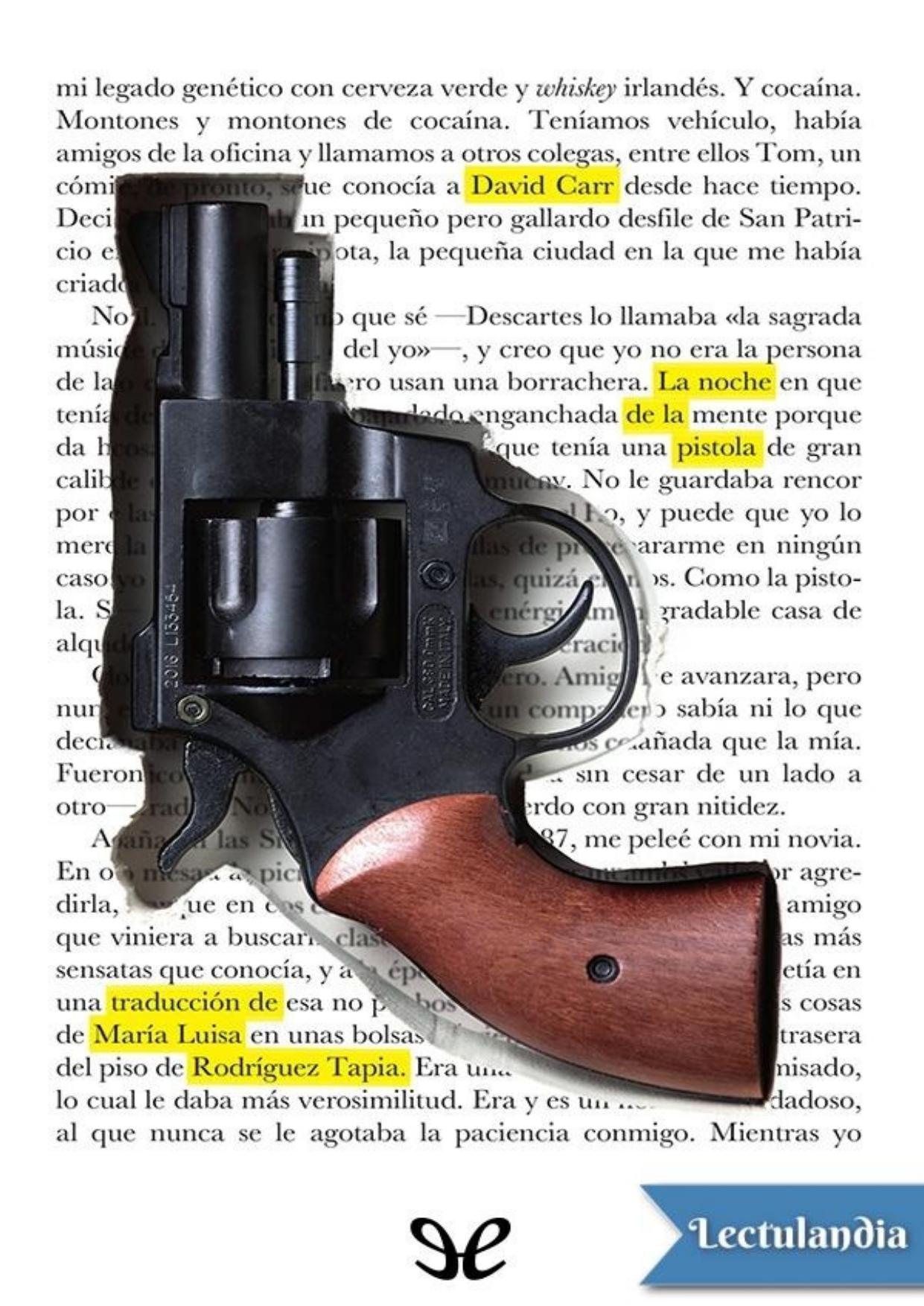 La noche de la pistola de David Carr, portada del libro