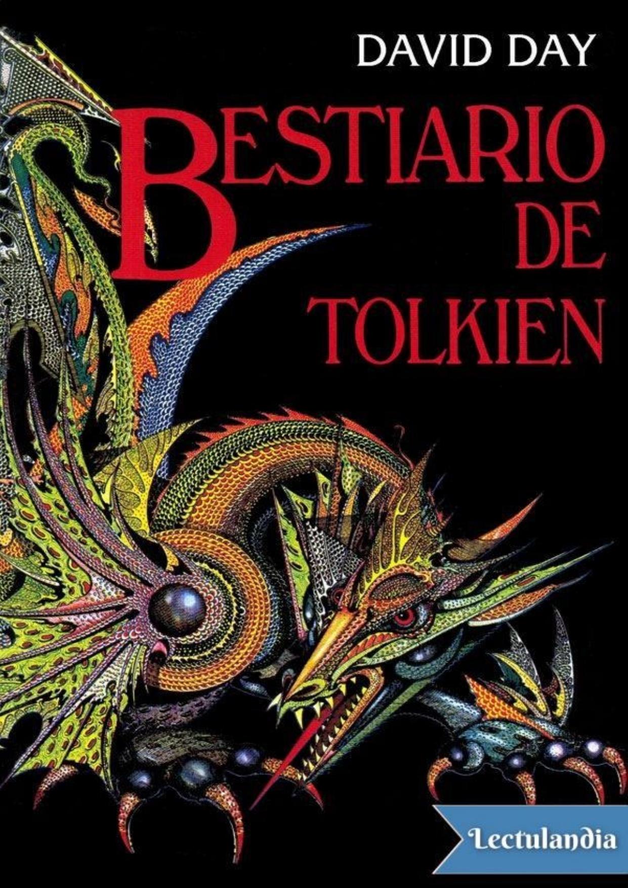 Bestiario de Tolkien de David Day, portada del libro