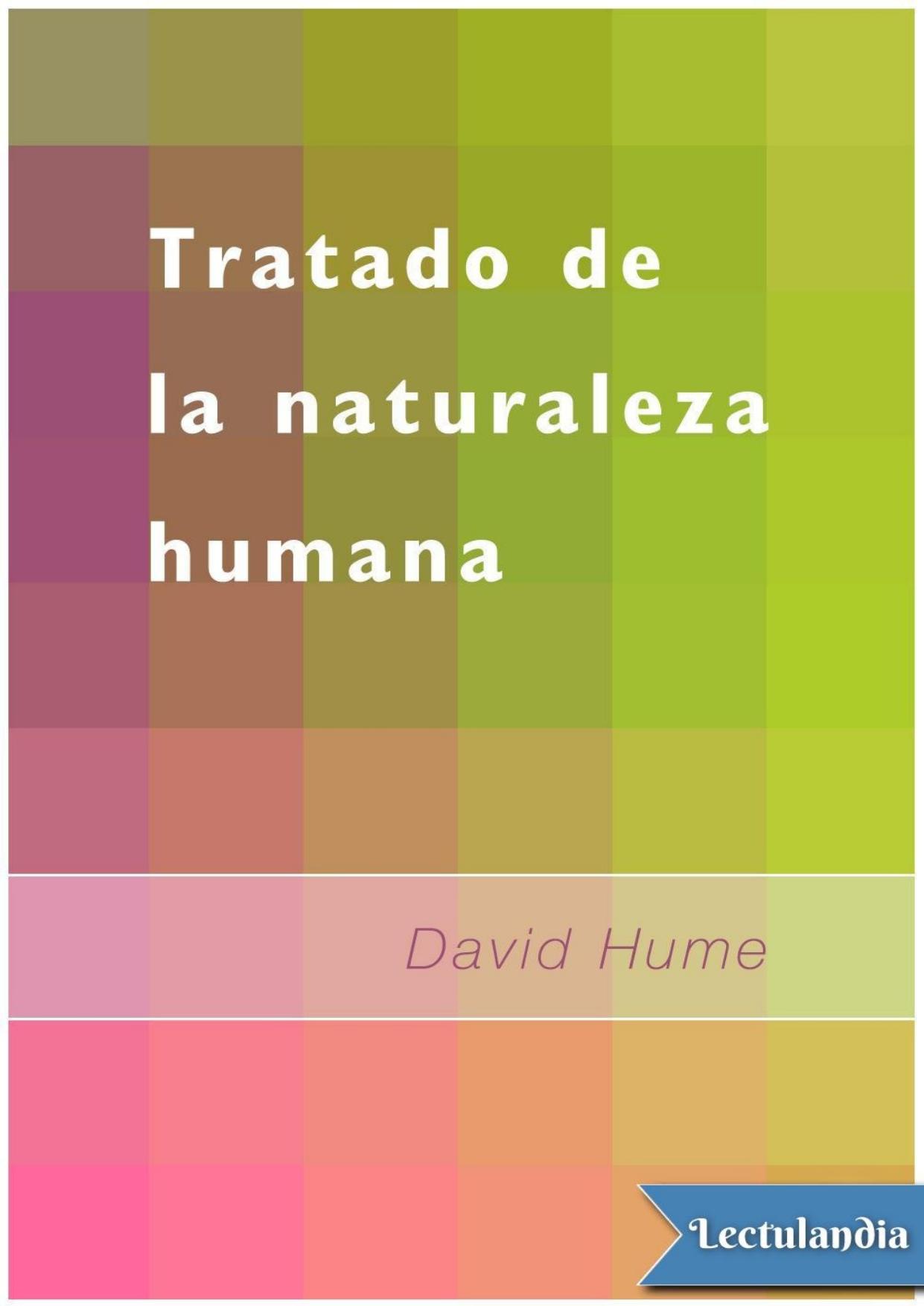 Tratado de la Naturaleza Humana de David Hume, portada del libro