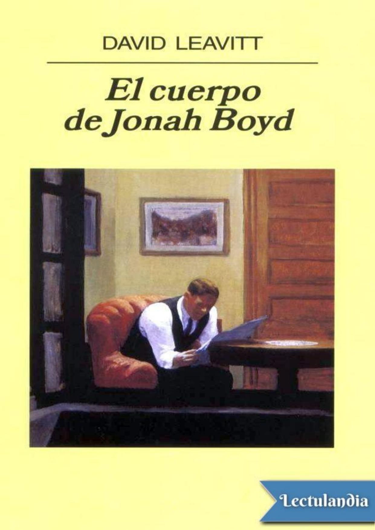 El cuerpo de Jonah Boyd de David Leavitt, portada del libro