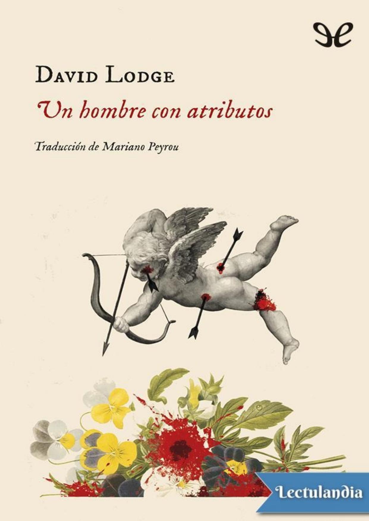 Un hombre con atributos de David Lodge, portada del libro