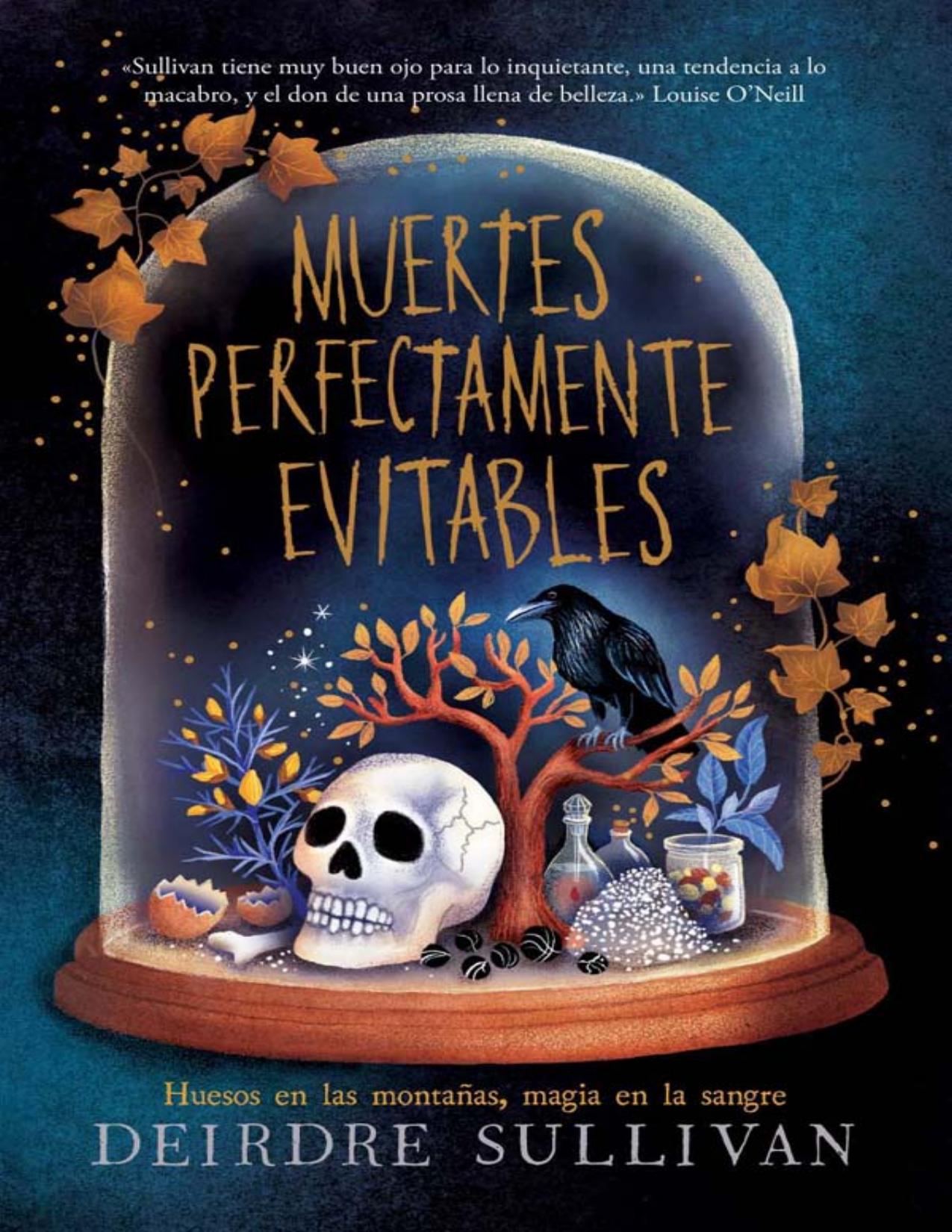 Muertes perfectamente evitables de Deirdre Sullivan, portada del libro