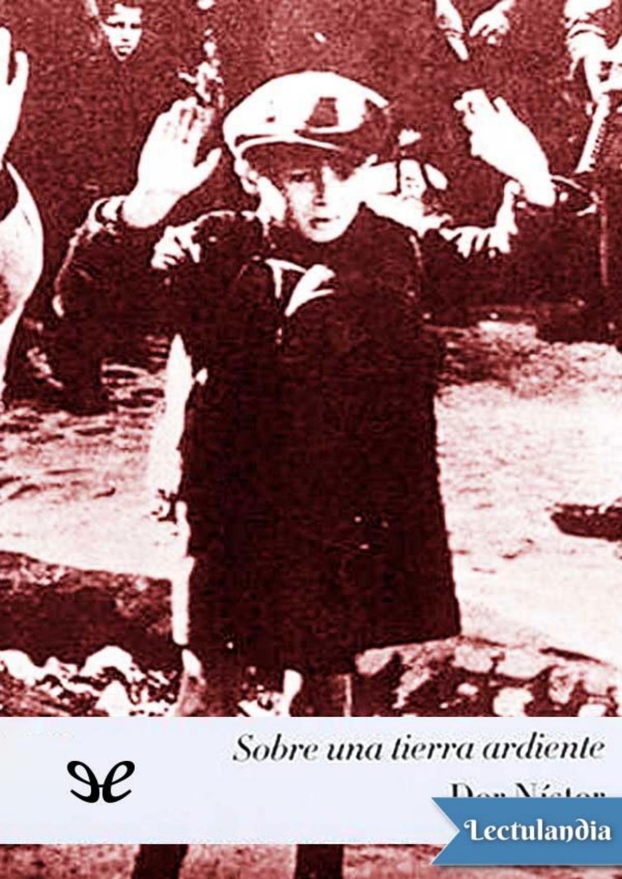 Sobre una tierra ardiente de Der Níster, portada del libro