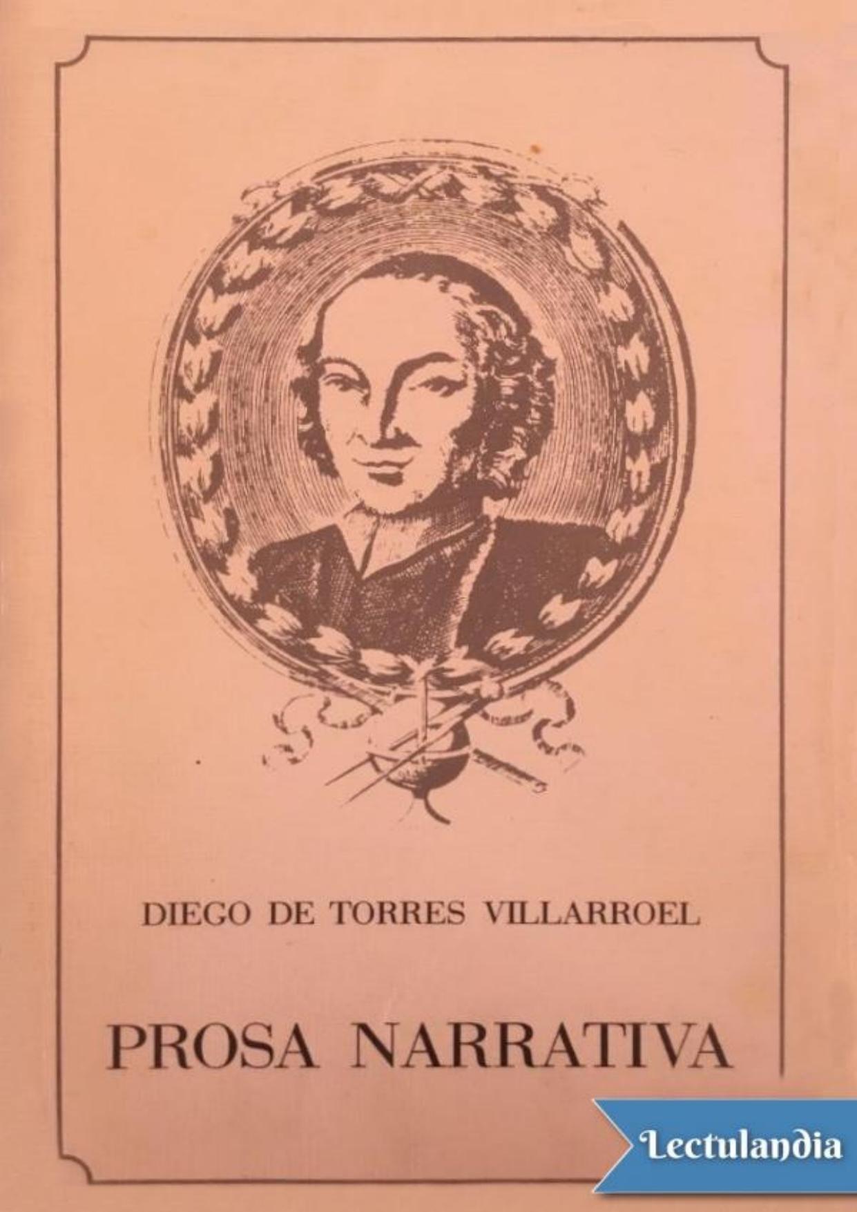 Prosa narrativa de Diego de Torres Villarroel, portada del libro