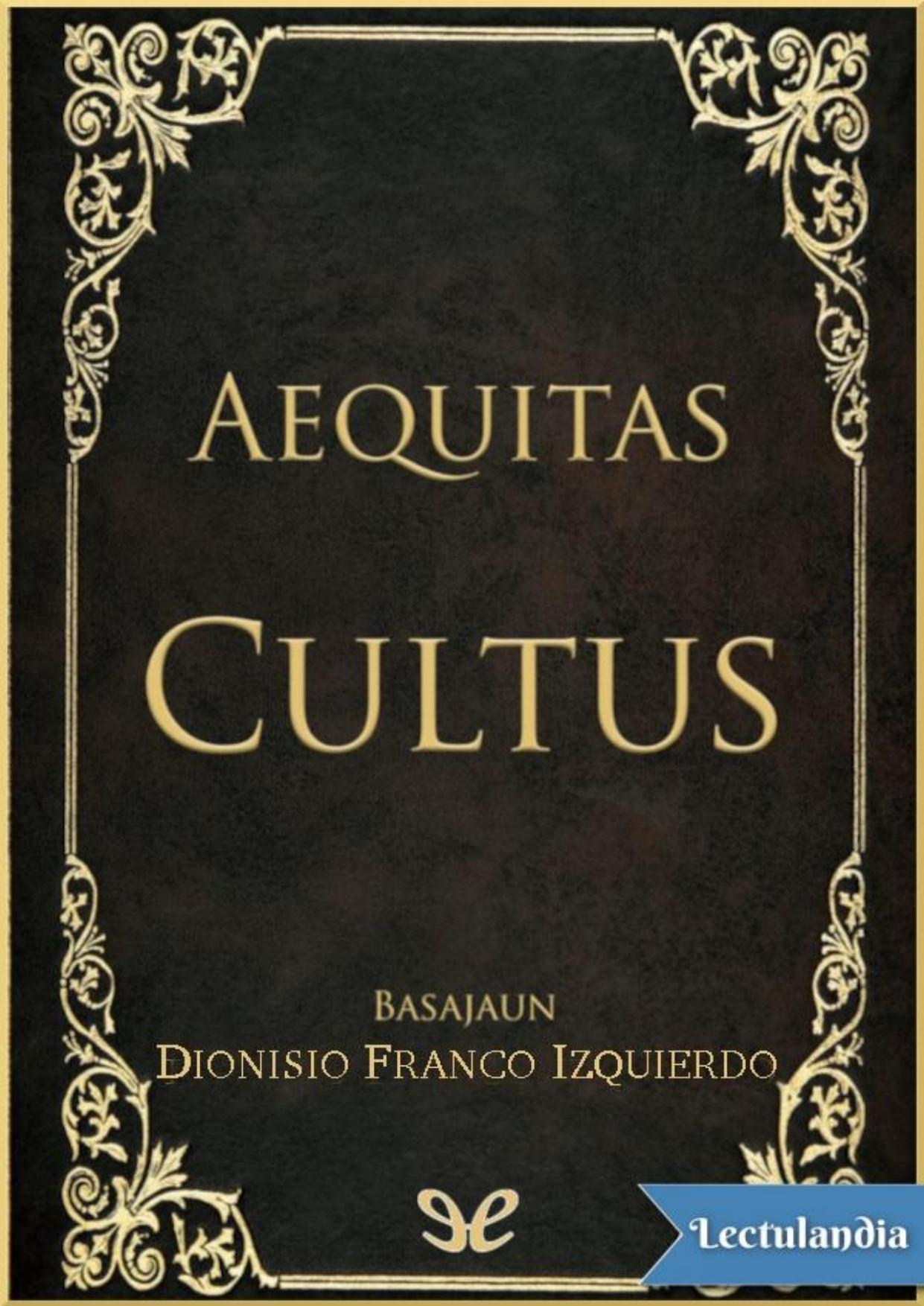 Aequitas Cultus de Dionisio Franco Izquierdo, portada del libro