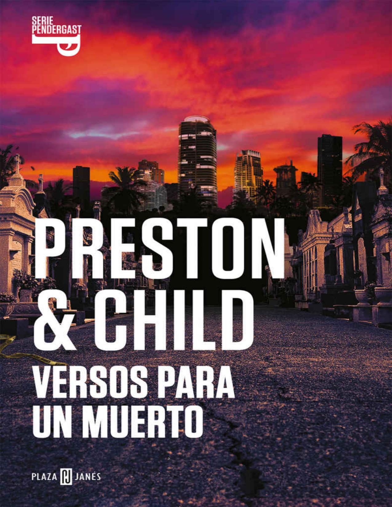 Versos para un muerto de Douglas Preston, Lincoln Child, portada del libro