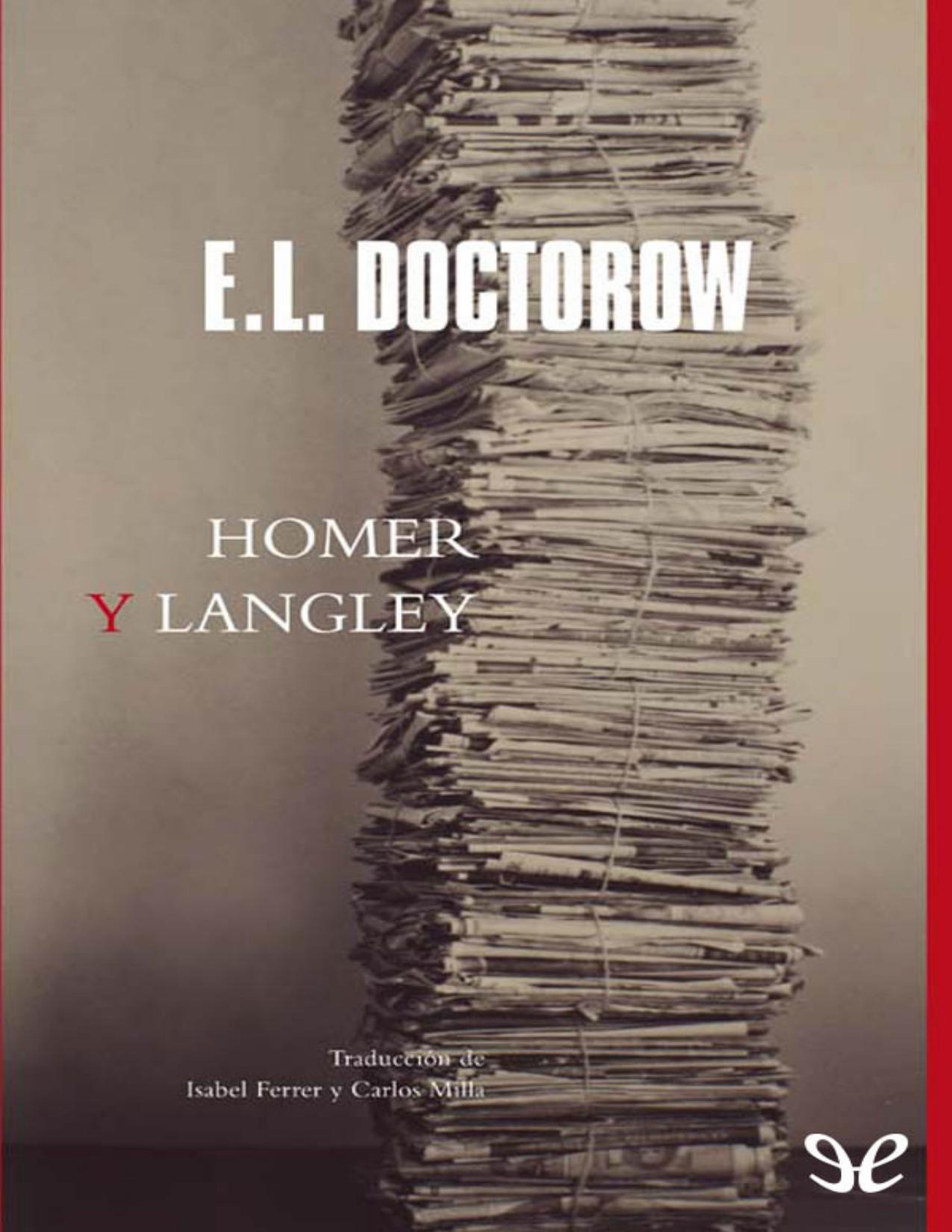 Homer y Langley de E. L. Doctorow, portada del libro