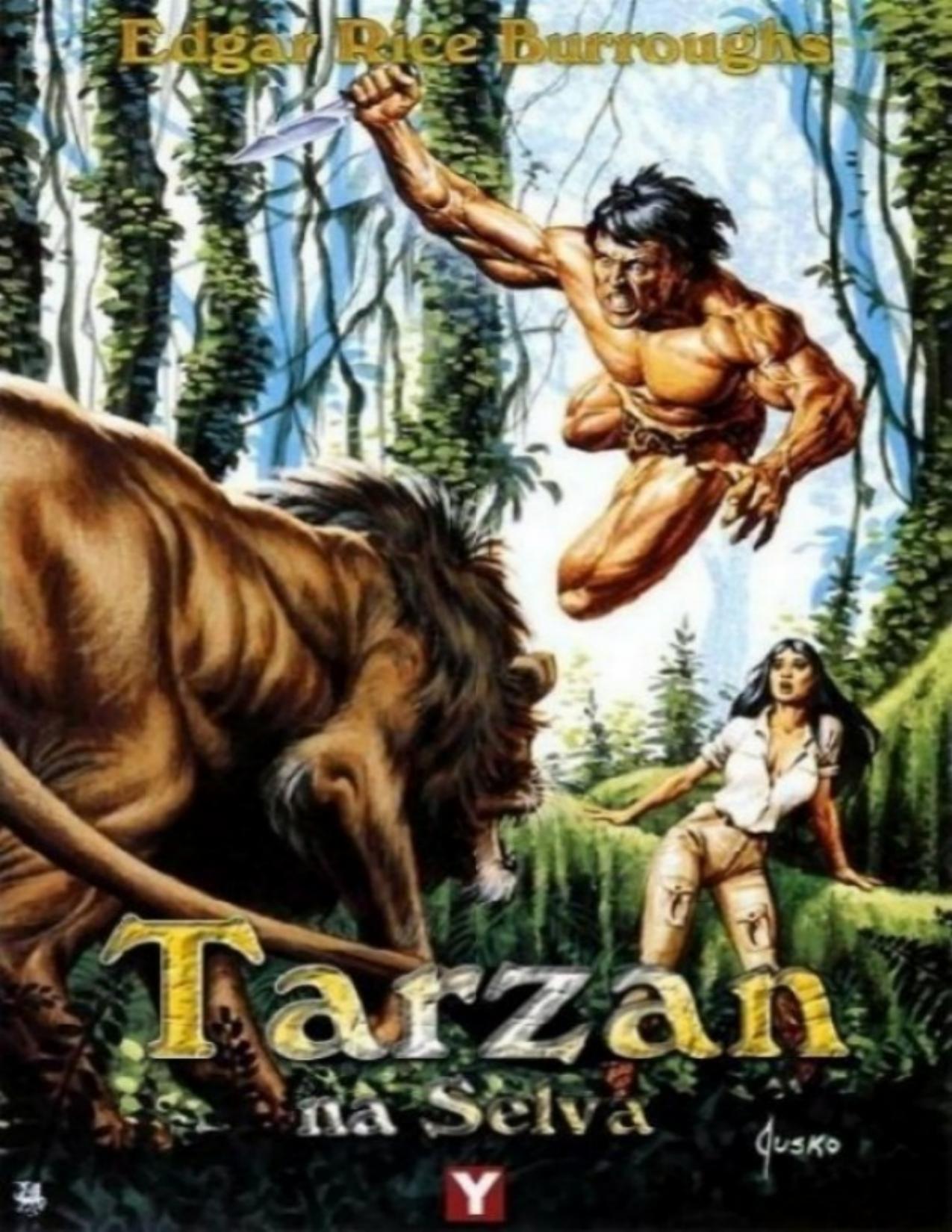 Tarzan na Selva de Edgar Rice Burroughs, portada del libro