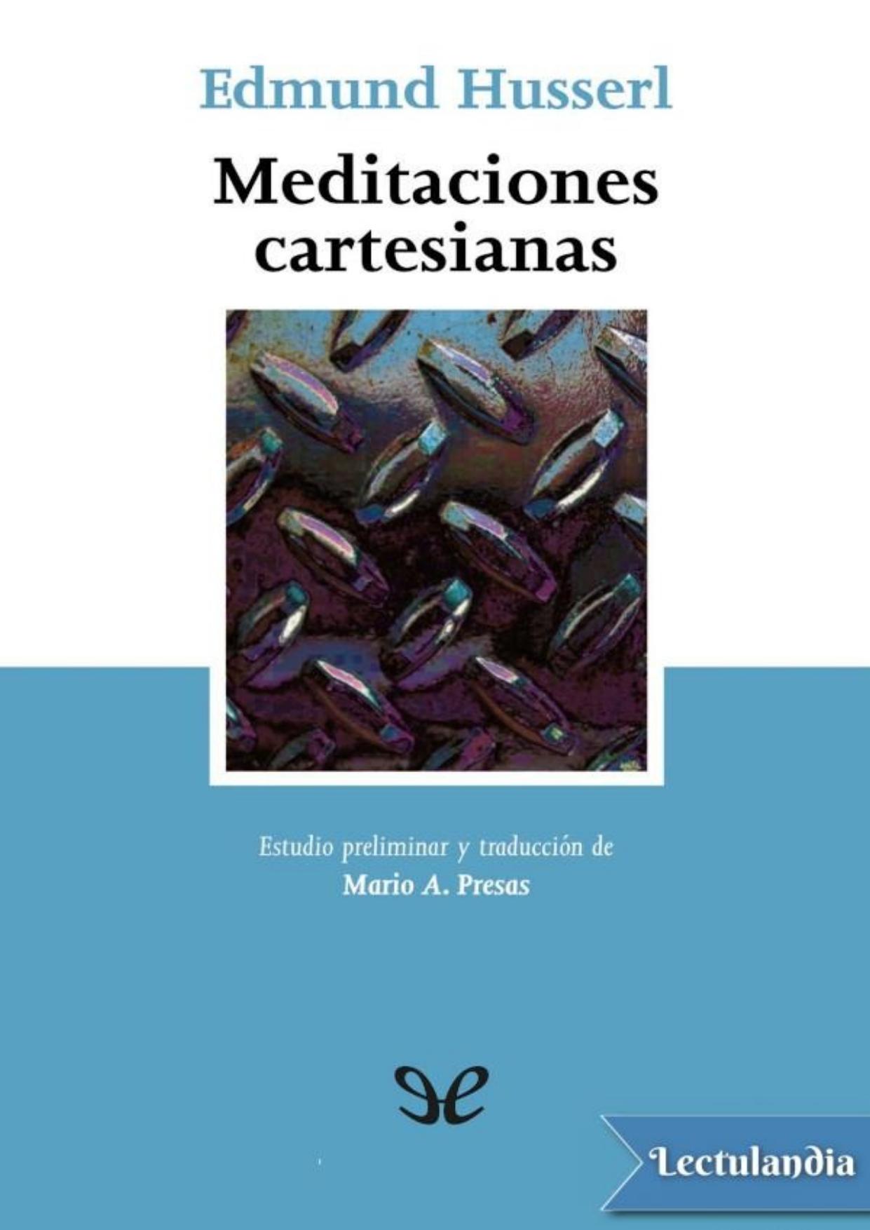 Meditaciones cartesianas de Edmund Husserl, portada del libro