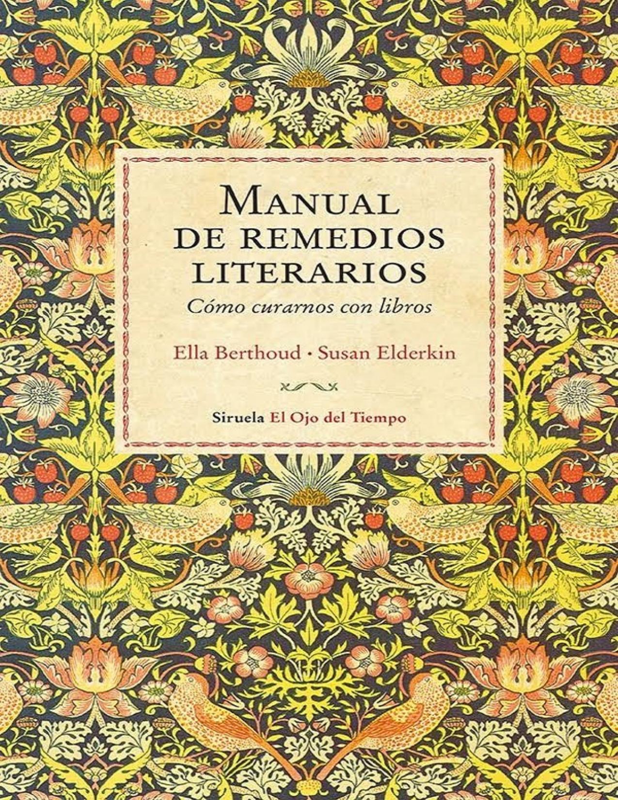 Manual de remedios literarios de Ella Berthoud, portada del libro