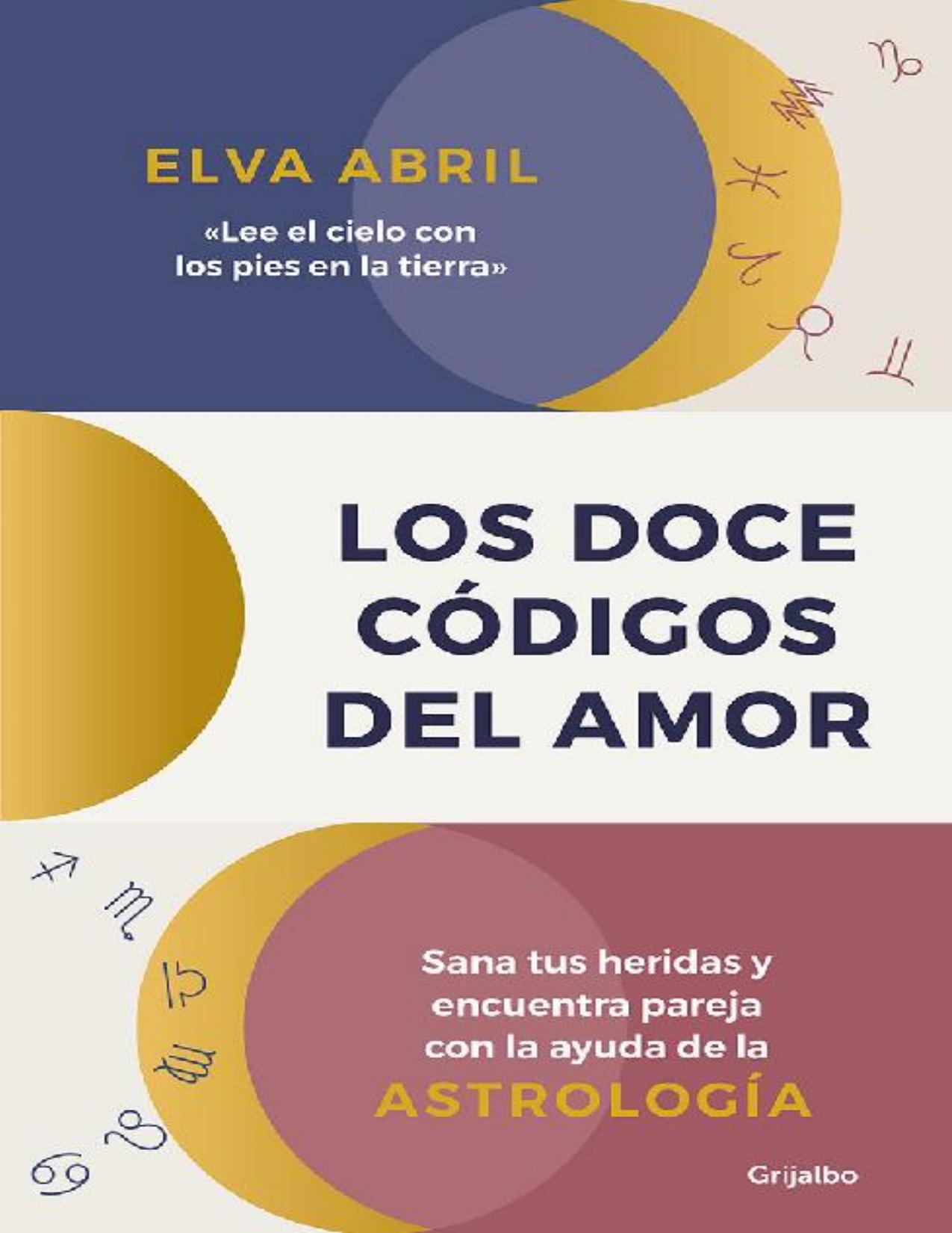 Los doce códigos del amor de Elva Abril, portada del libro