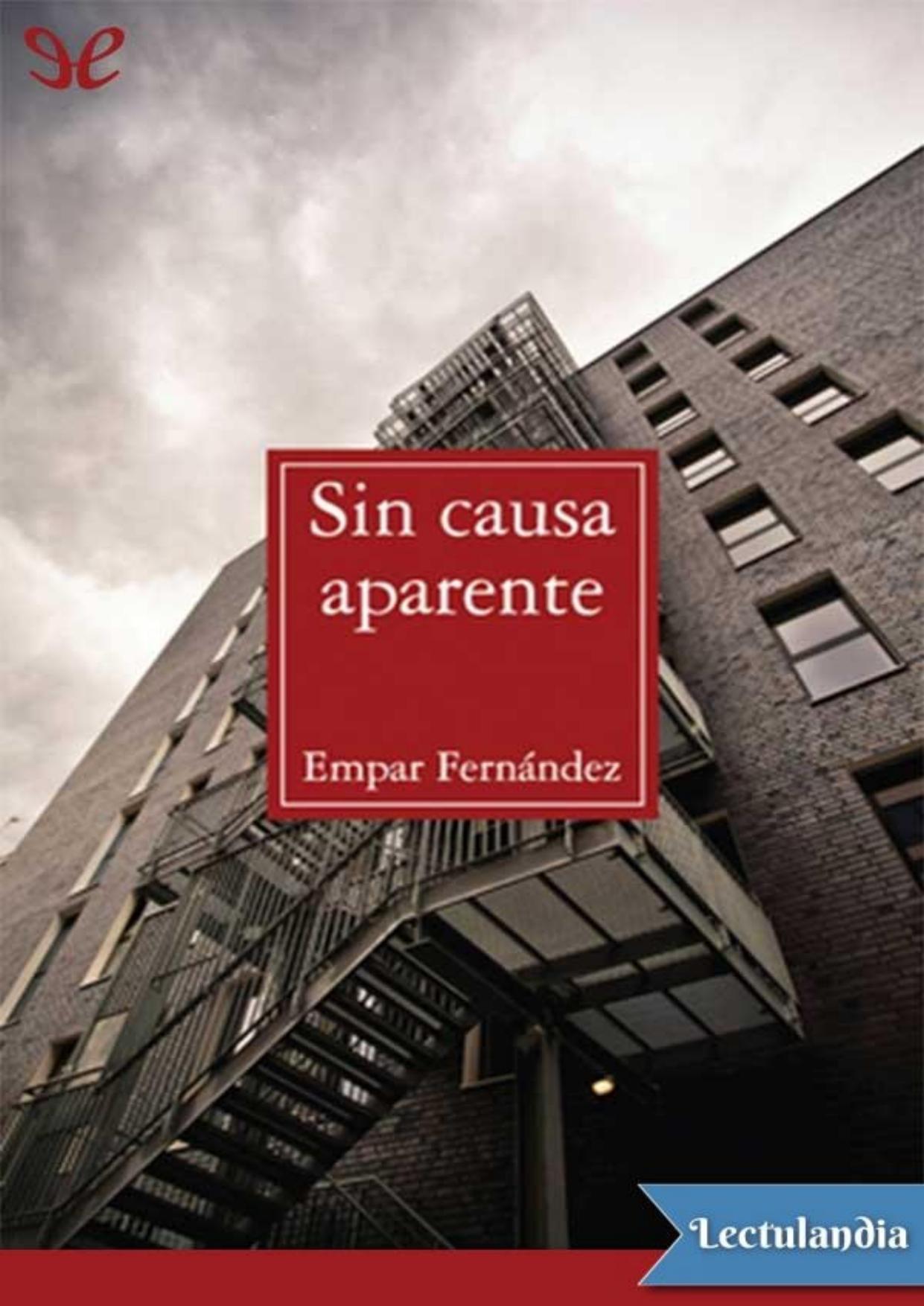 Sin causa aparente de Empar Fernández, portada del libro