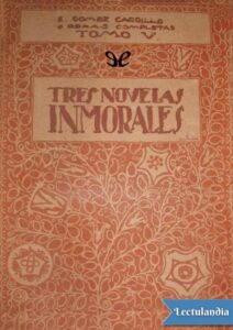 Portada de Tres novelas inmorales