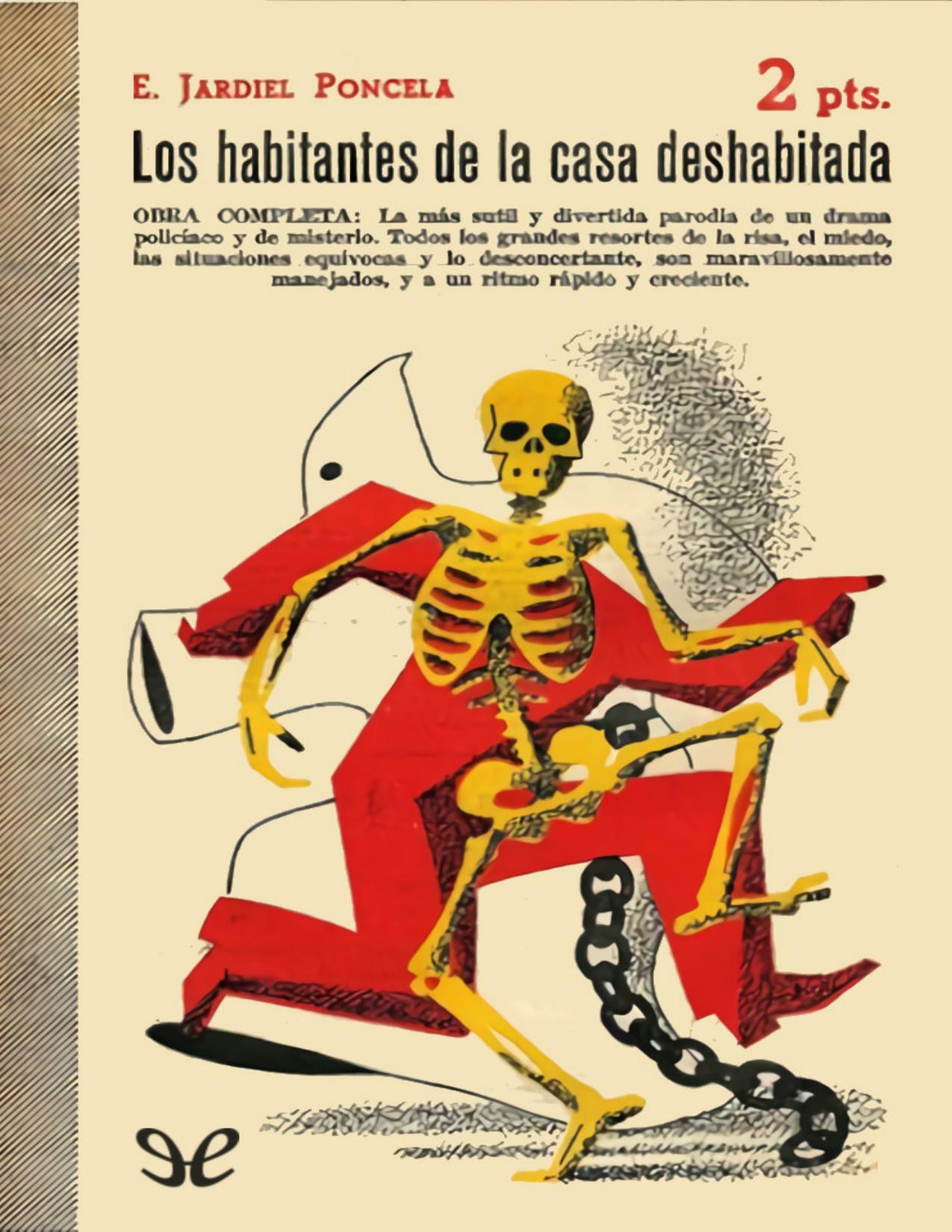 Los habitantes de la casa deshabitada de Enrique Jardiel Poncela, portada del libro