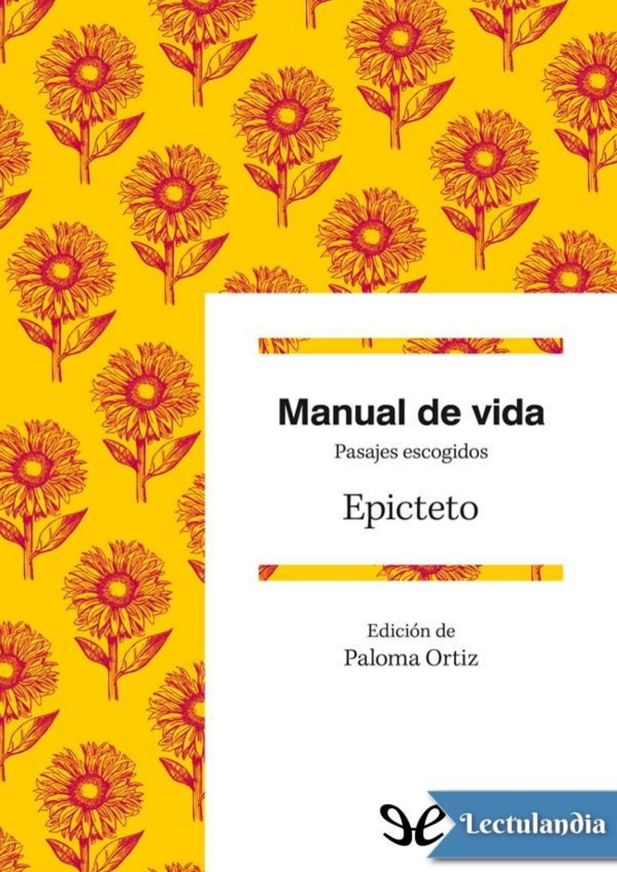 Manual de vida de Epicteto, portada del libro