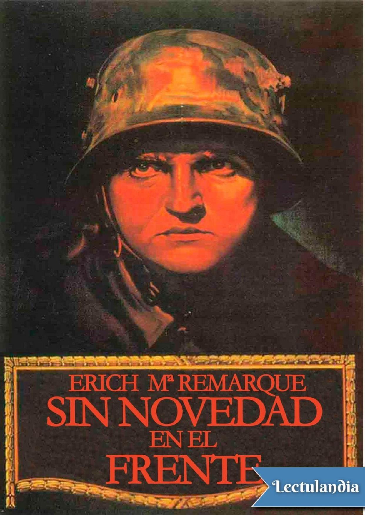 Sin Novedad En El Frente de Erich Mª Remarque, portada del libro