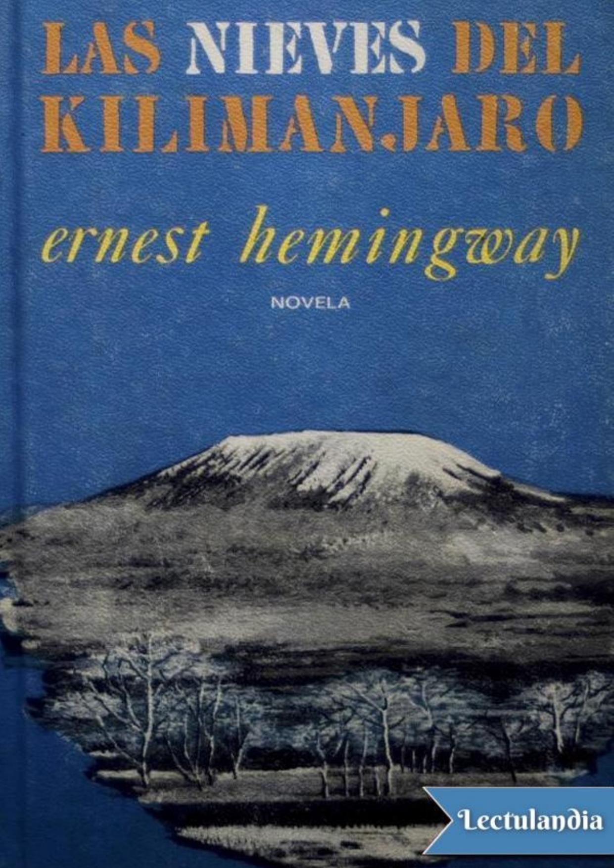 Las nieves del Kilimanjaro de Ernest Hemingway, portada del libro