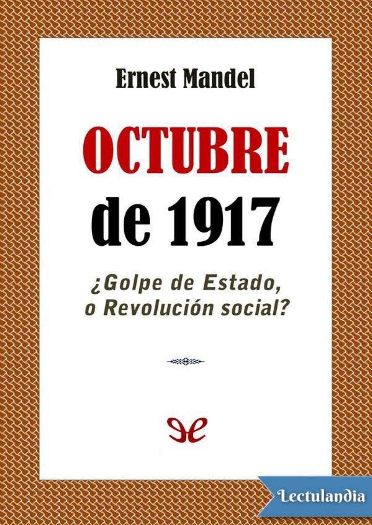 Octubre de 1917 de Ernest Mandel, portada del libro