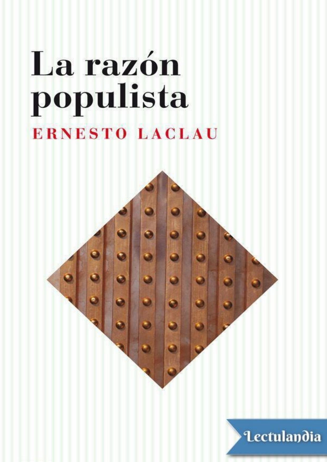 La razón populista de Ernesto Laclau, portada del libro