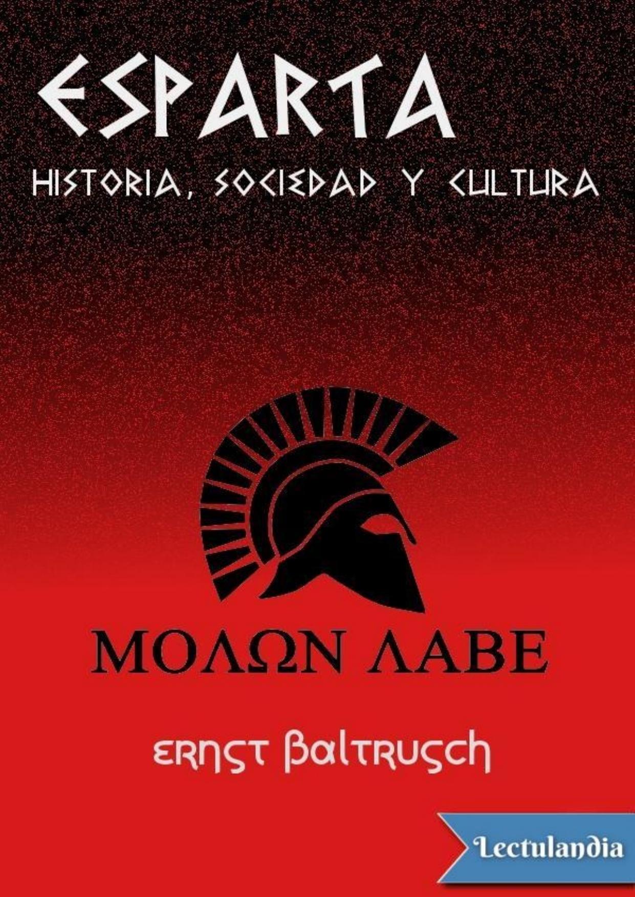 Esparta: historia, sociedad y cultura de Ernst Baltrusch, portada del libro