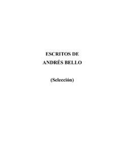 Portada de bello