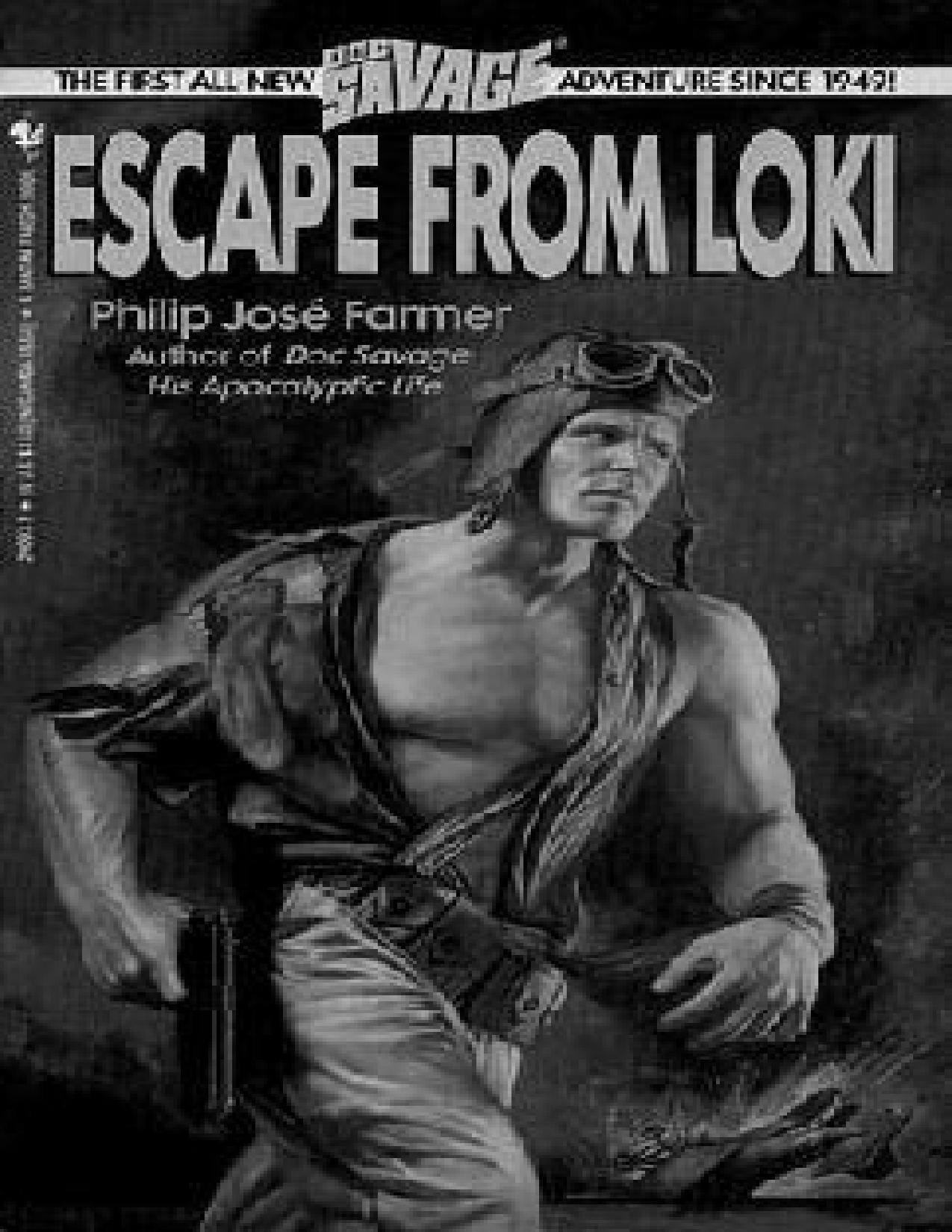 Doc Savage - Huida de Loki de Philip José Farmer, portada del libro