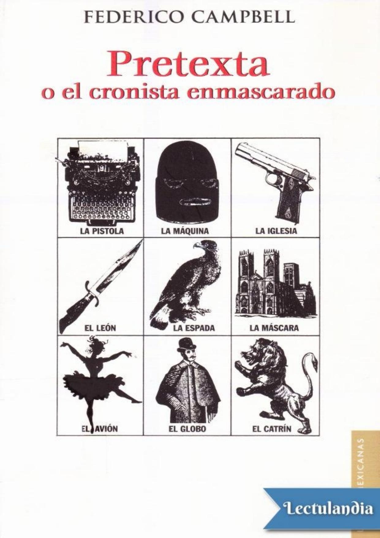 Pretexta de Federico Campbell, portada del libro