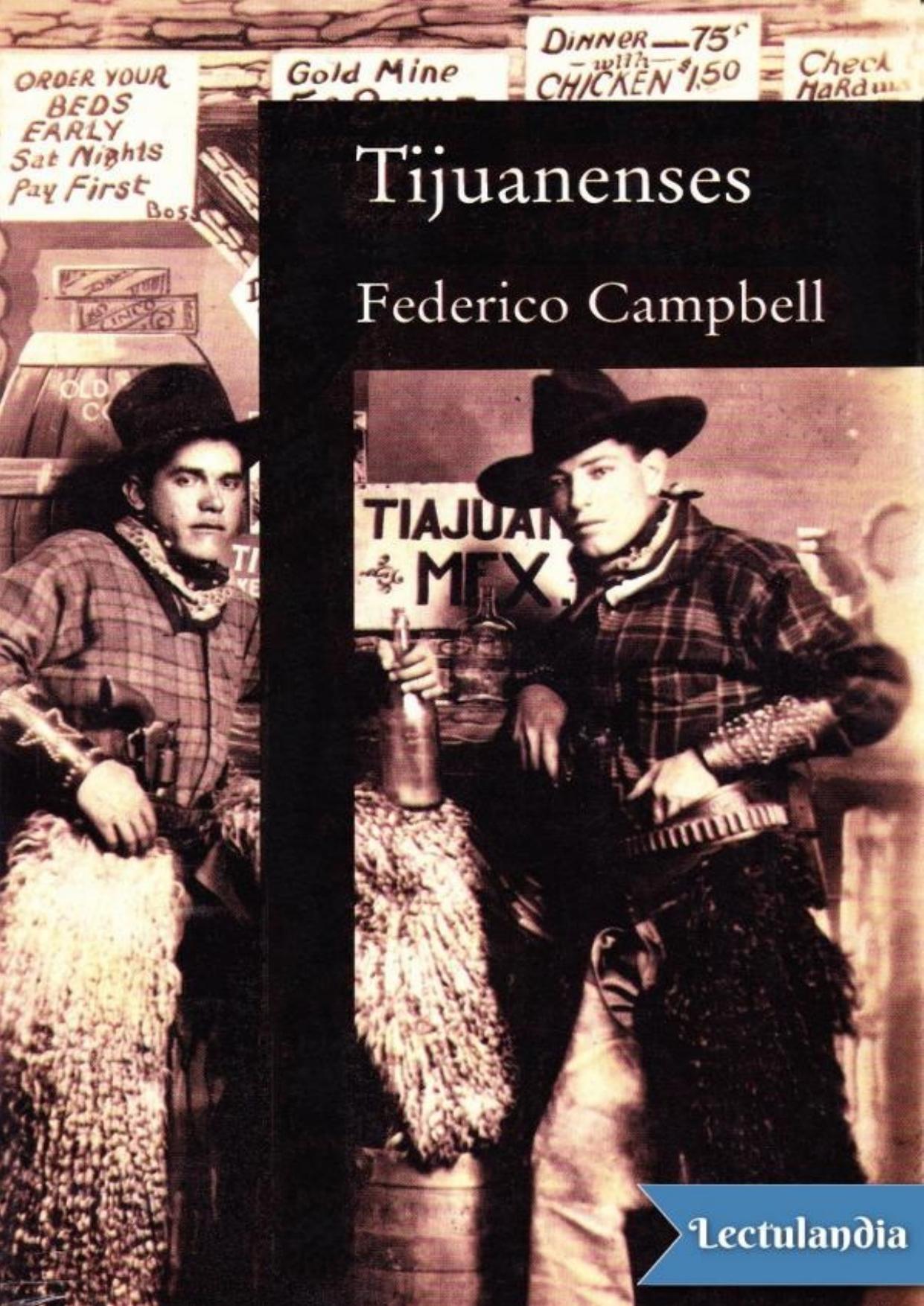 Tijuanenses de Federico Campbell, portada del libro