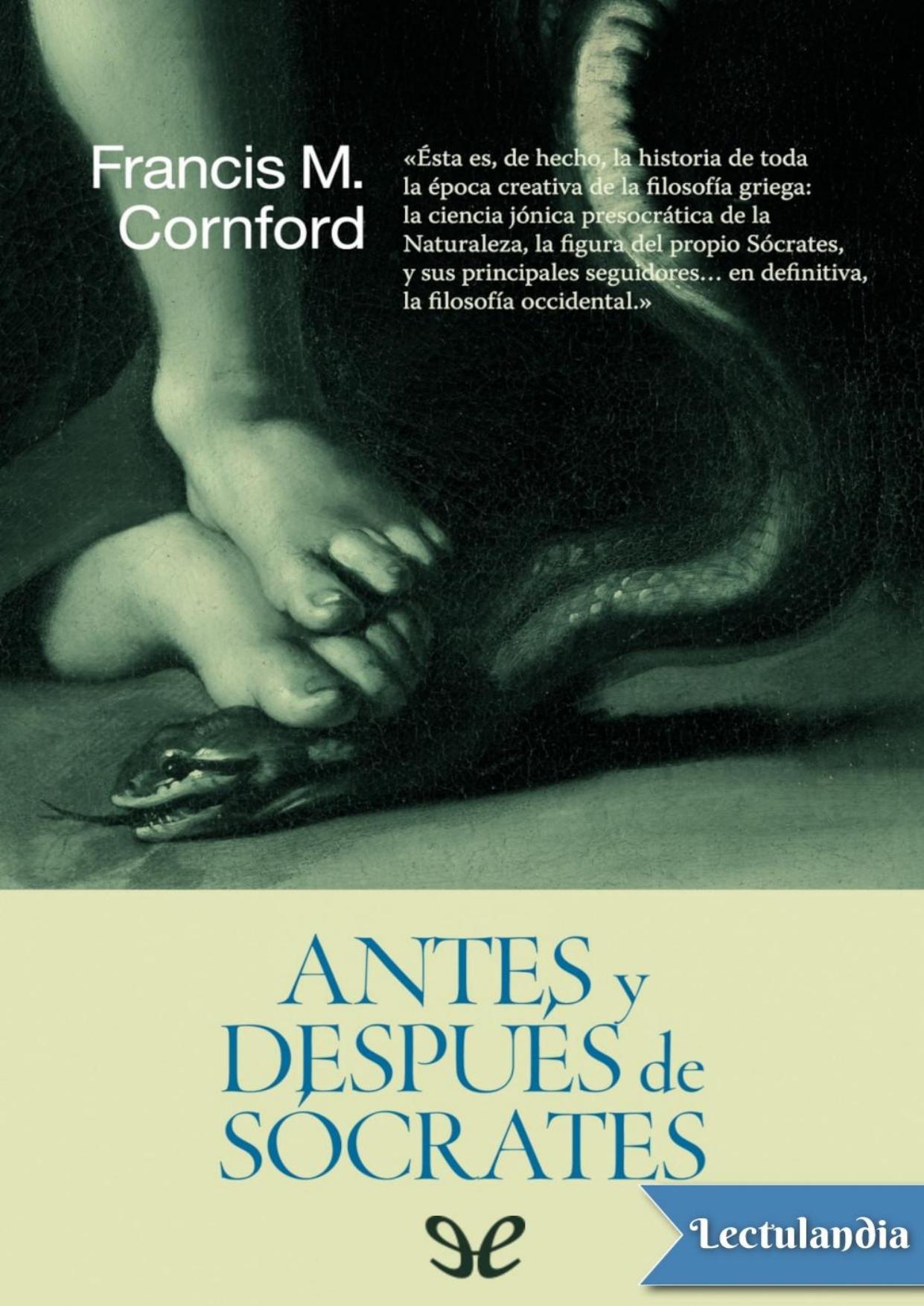 Antes y después de Sócrates de Francis Macdonald Cornford, portada del libro