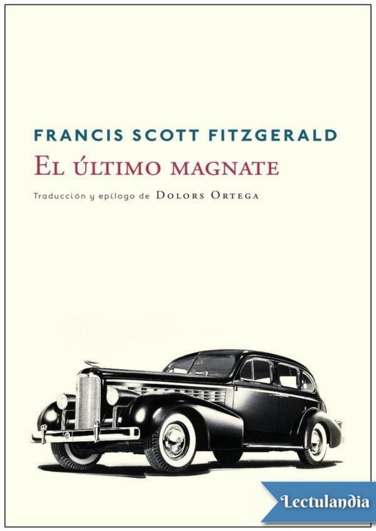 El último magnate de Francis Scott Fitzgerald, portada del libro