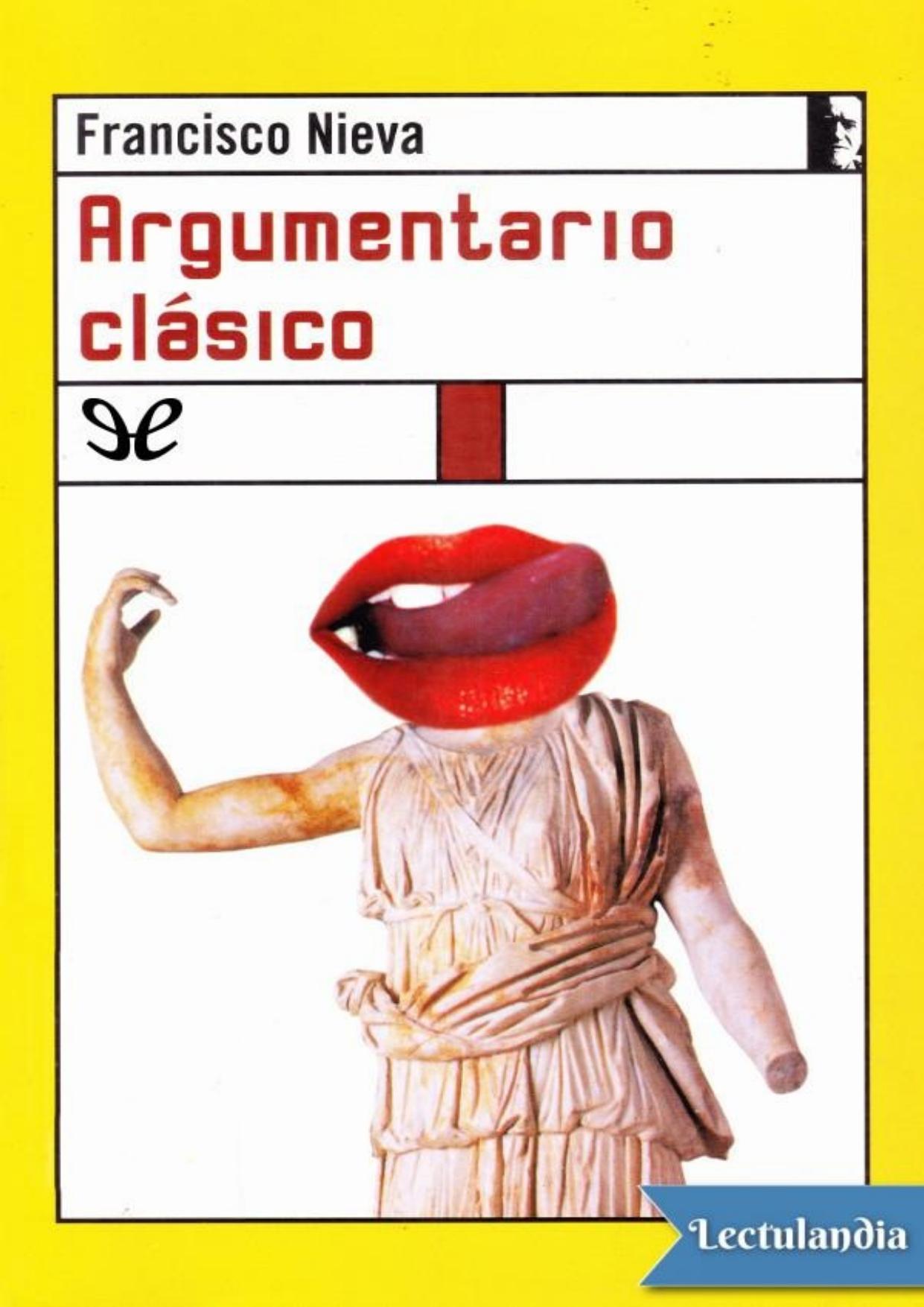 Argumentario clásico de Francisco Nieva, portada del libro