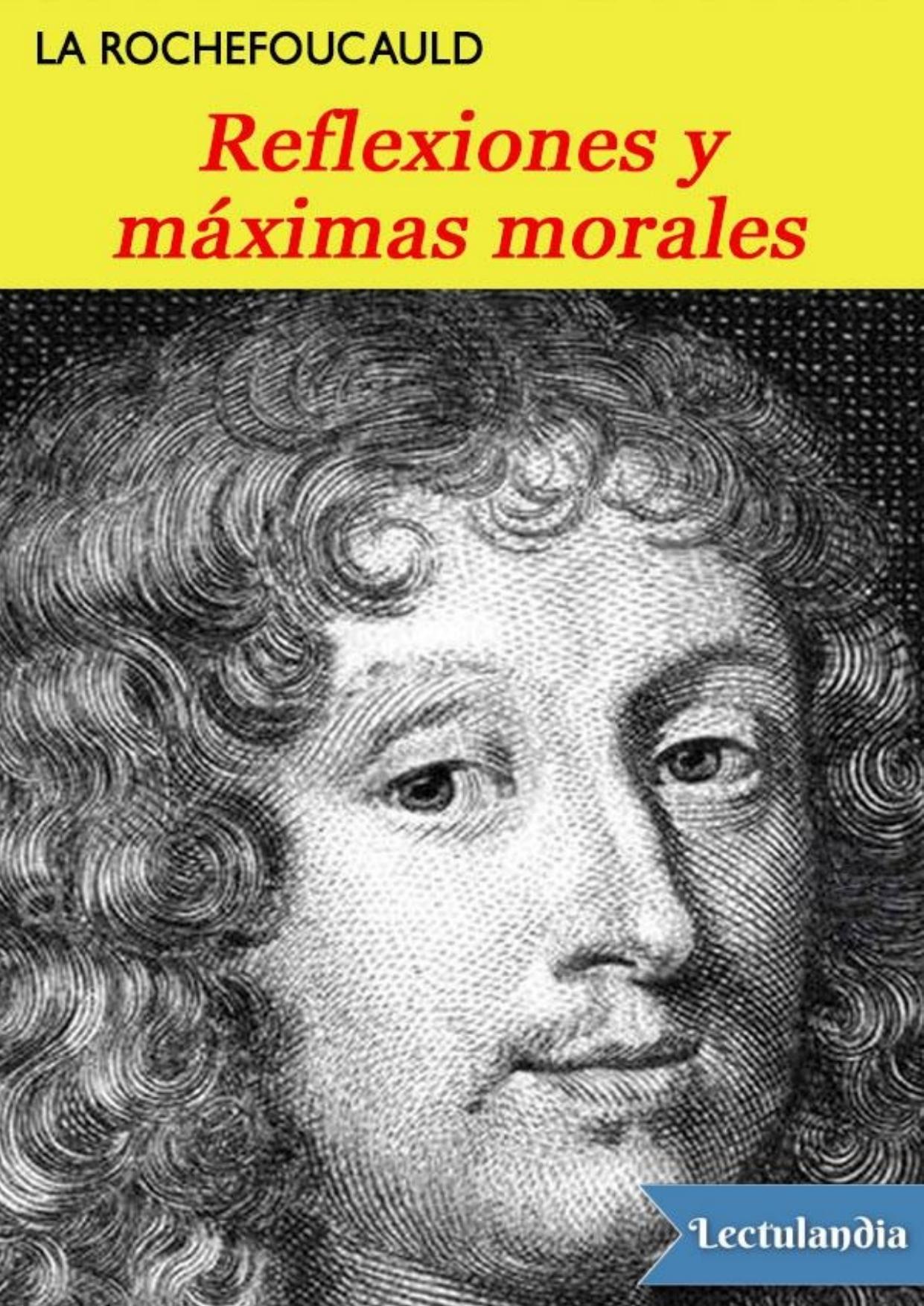 Reflexiones y máximas morales de François de La Rochefoucauld, portada del libro