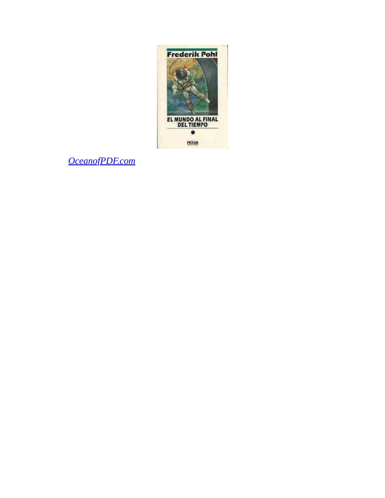El mundo al final del tiempo de Frederik Pohl, portada del libro