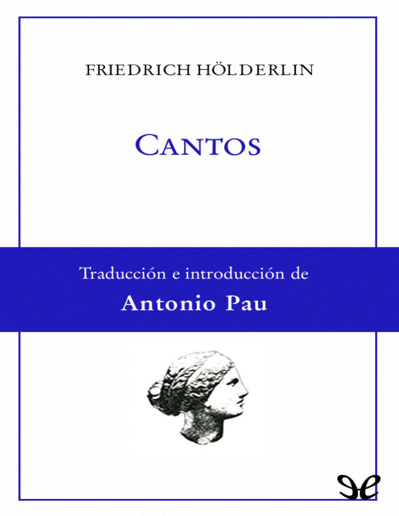 Cantos de Friedrich Holderlin, portada del libro