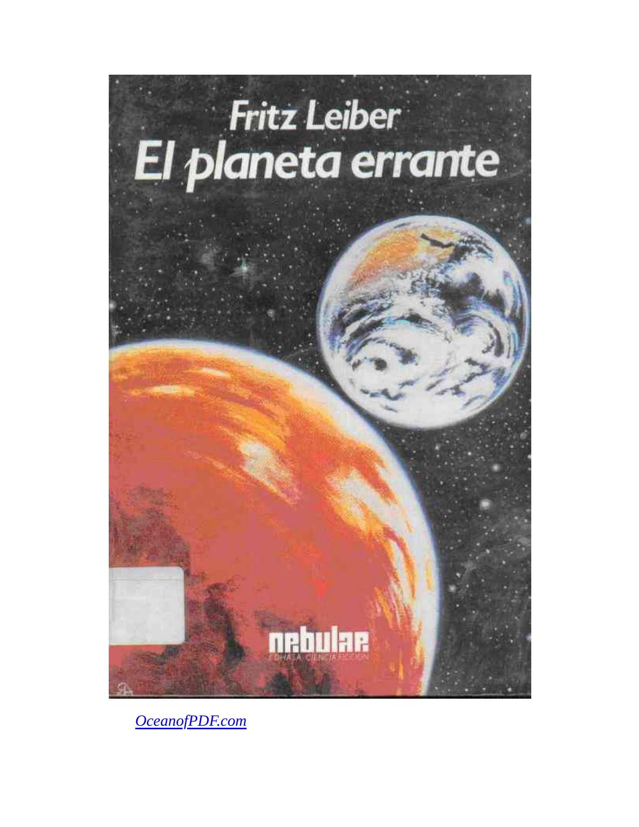 El planeta errante de Fritz Leiber, portada del libro