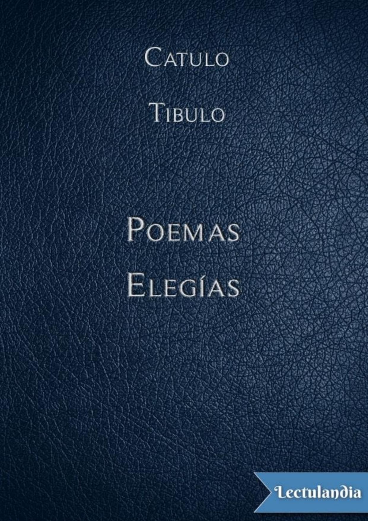 Poemas & Elegías de Gayo Valerio Catulo, portada del libro