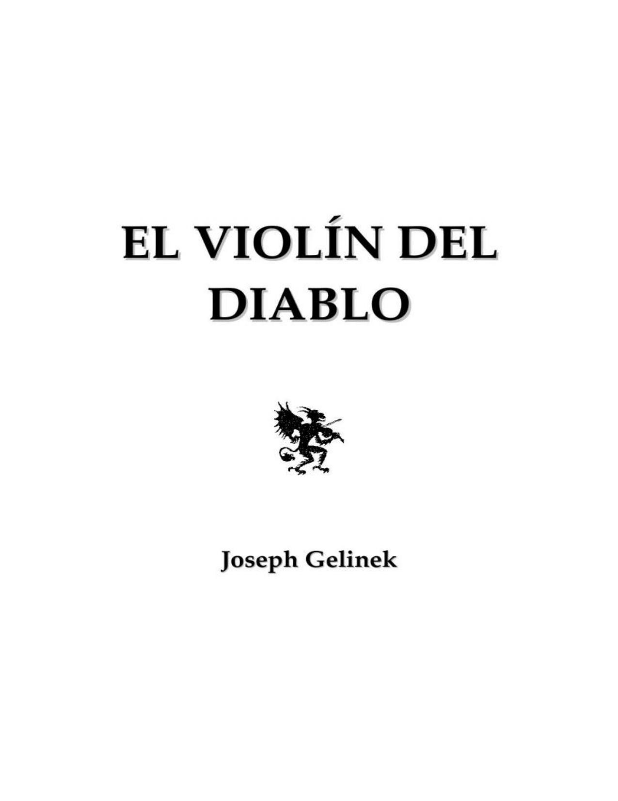 El violín del diablo de Joseph Gelinek, portada del libro