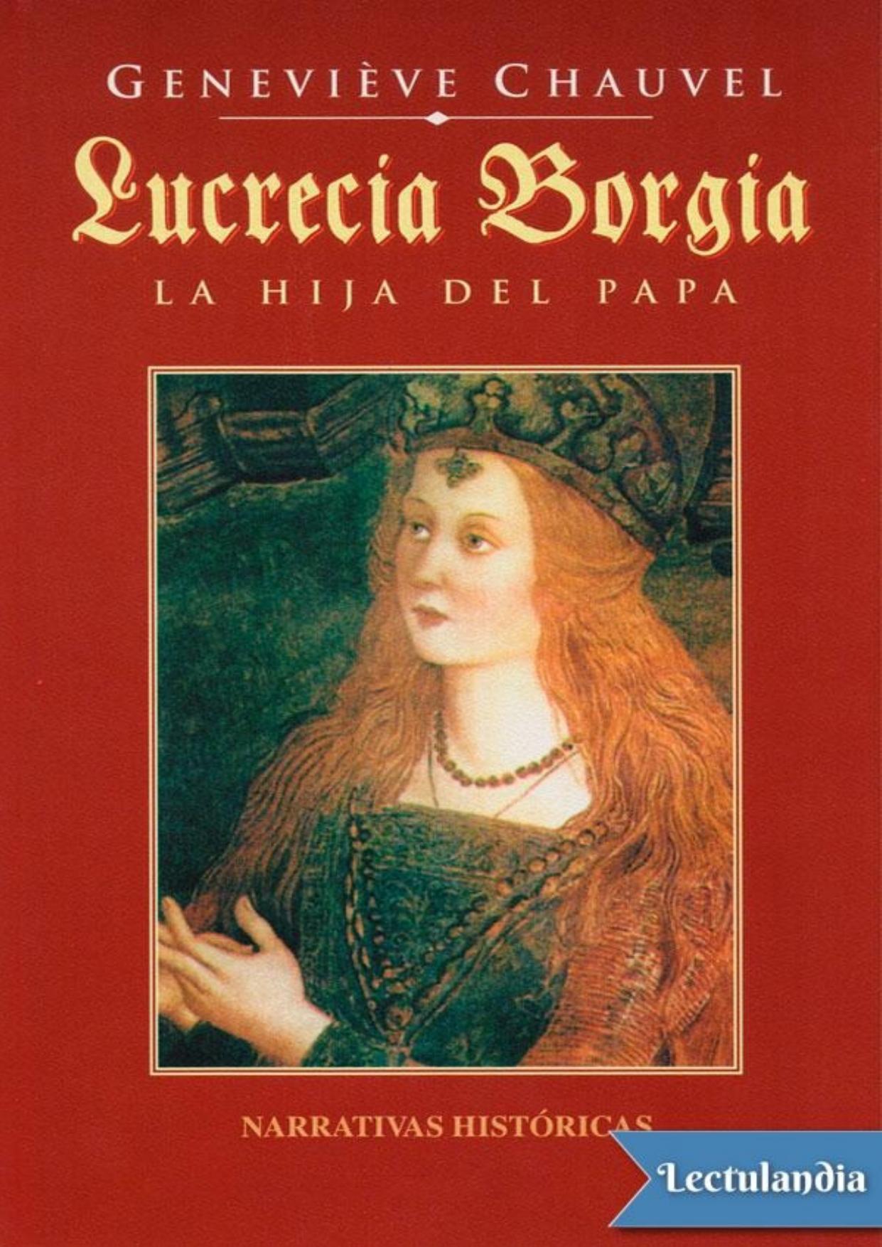 Lucrecia Borgia de Geneviève Chauvel, portada del libro