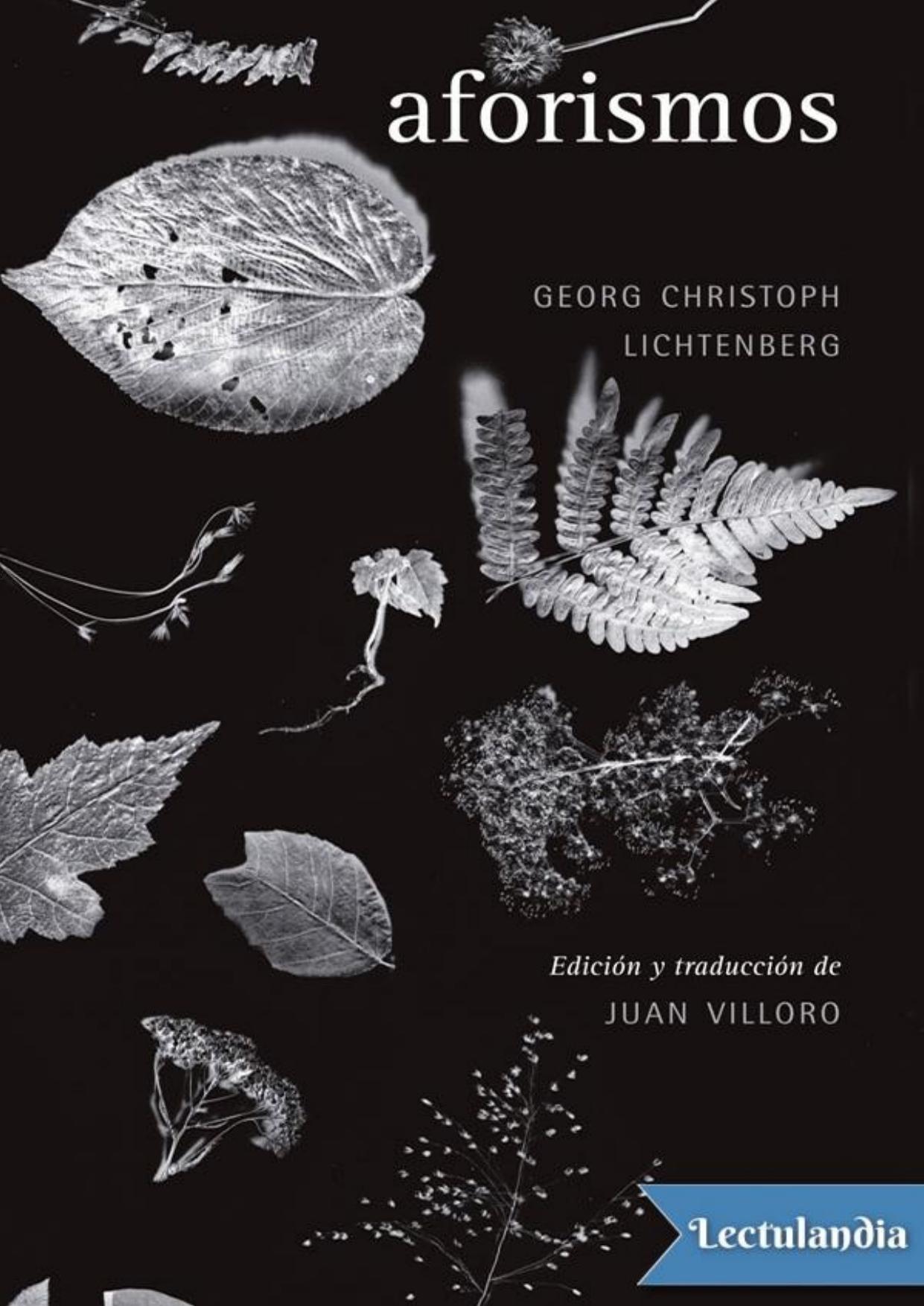 Aforismos de Georg Christoph Lichtenberg, portada del libro