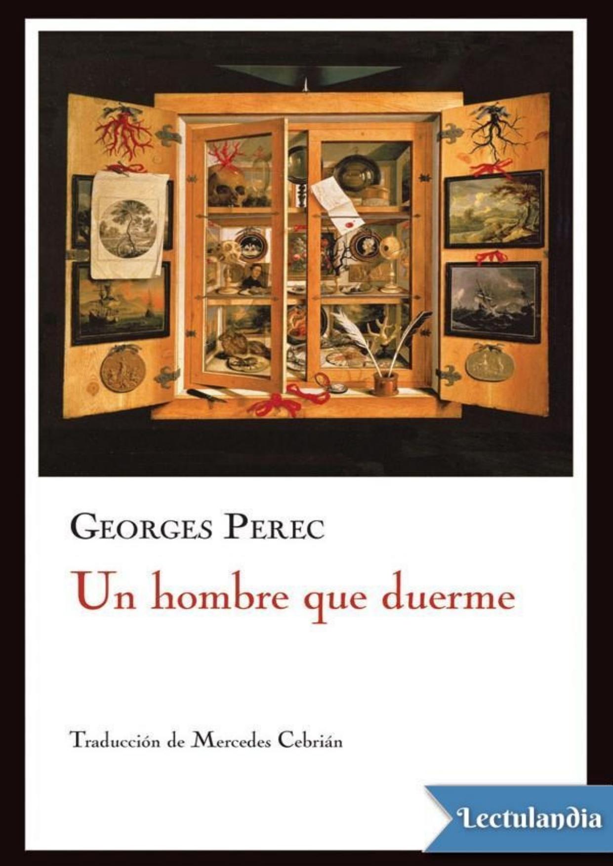 Un hombre que duerme de George Perec, portada del libro