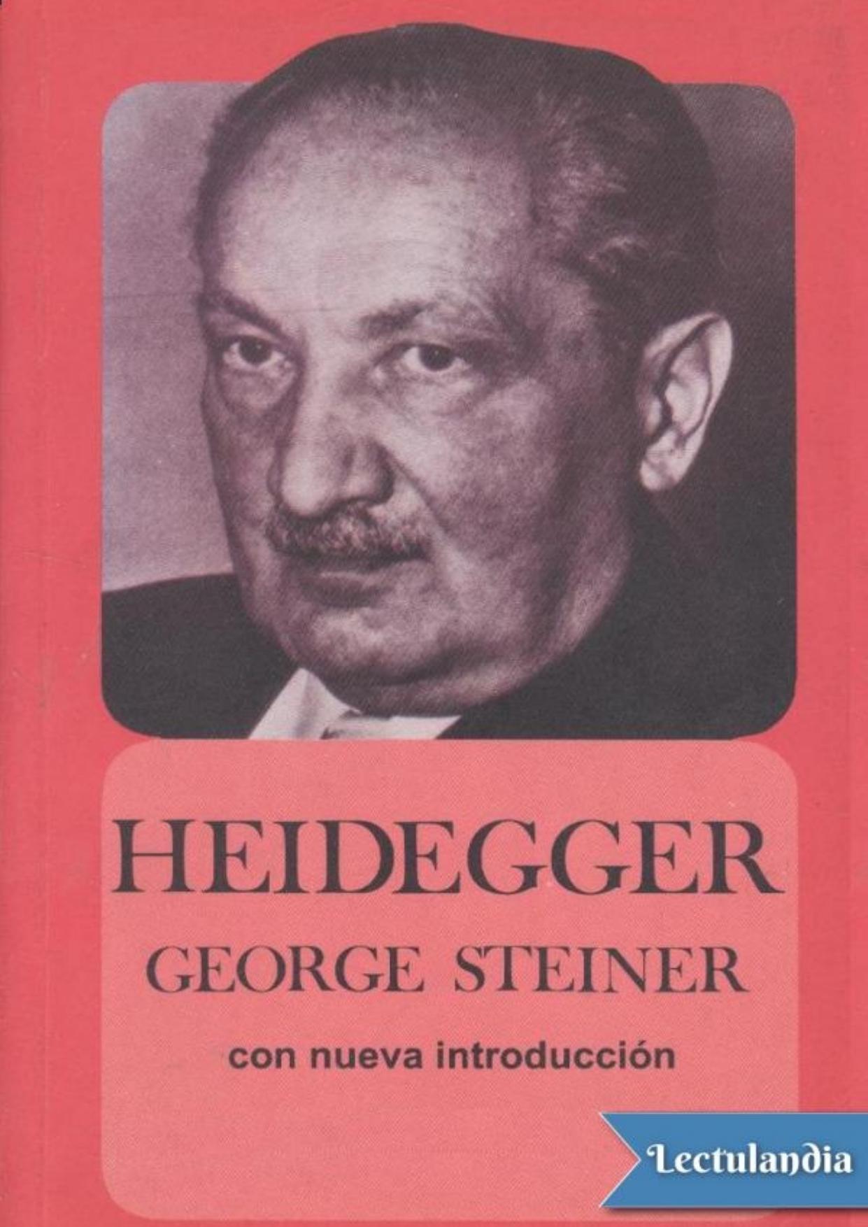 Heidegger de George Steiner, portada del libro