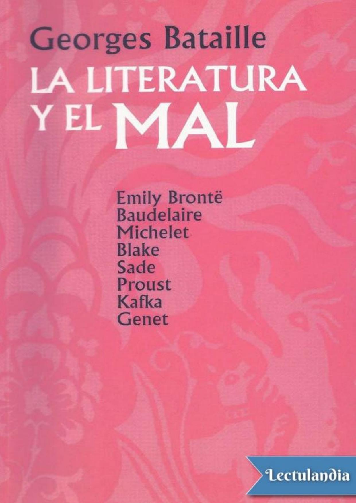 La literatura y el mal de Georges Bataille, portada del libro