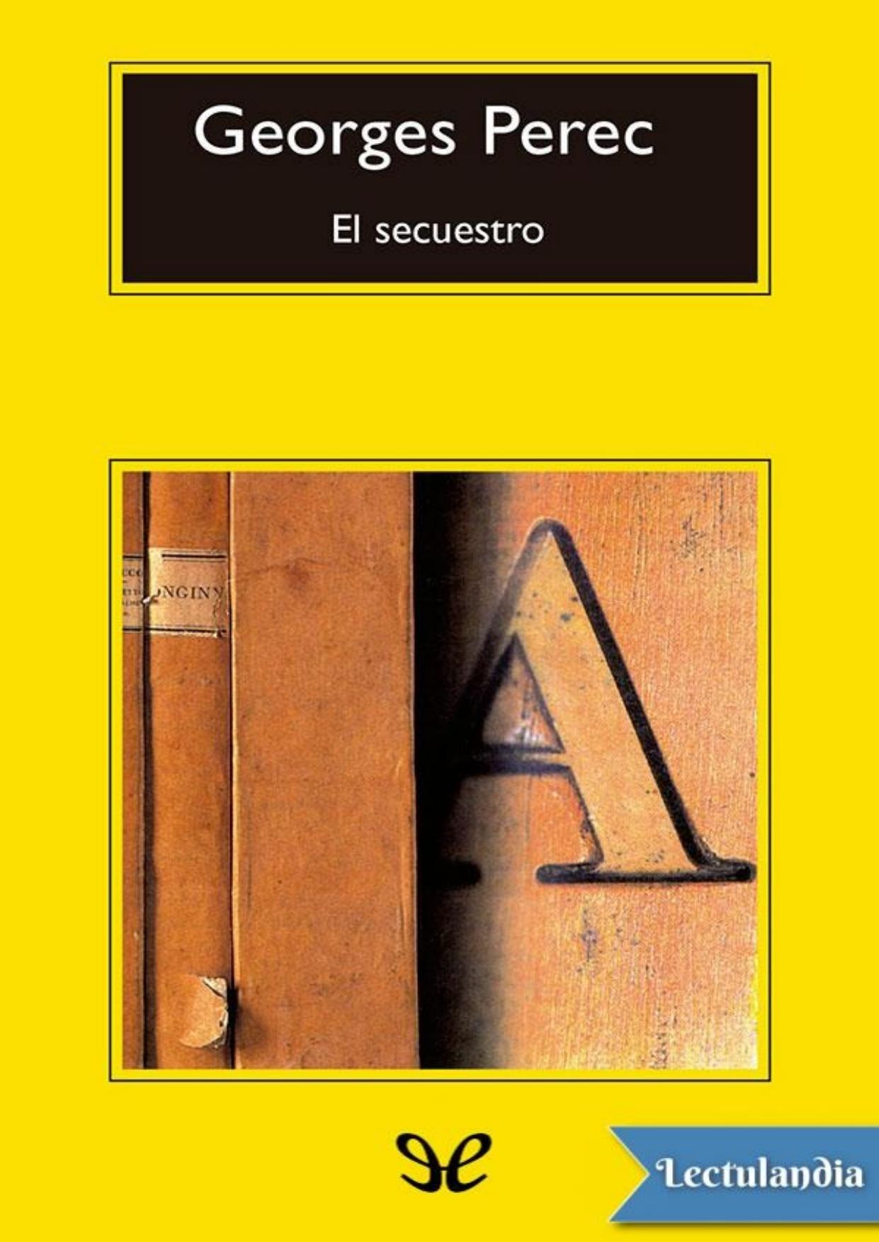 El secuestro de Georges Perec, portada del libro